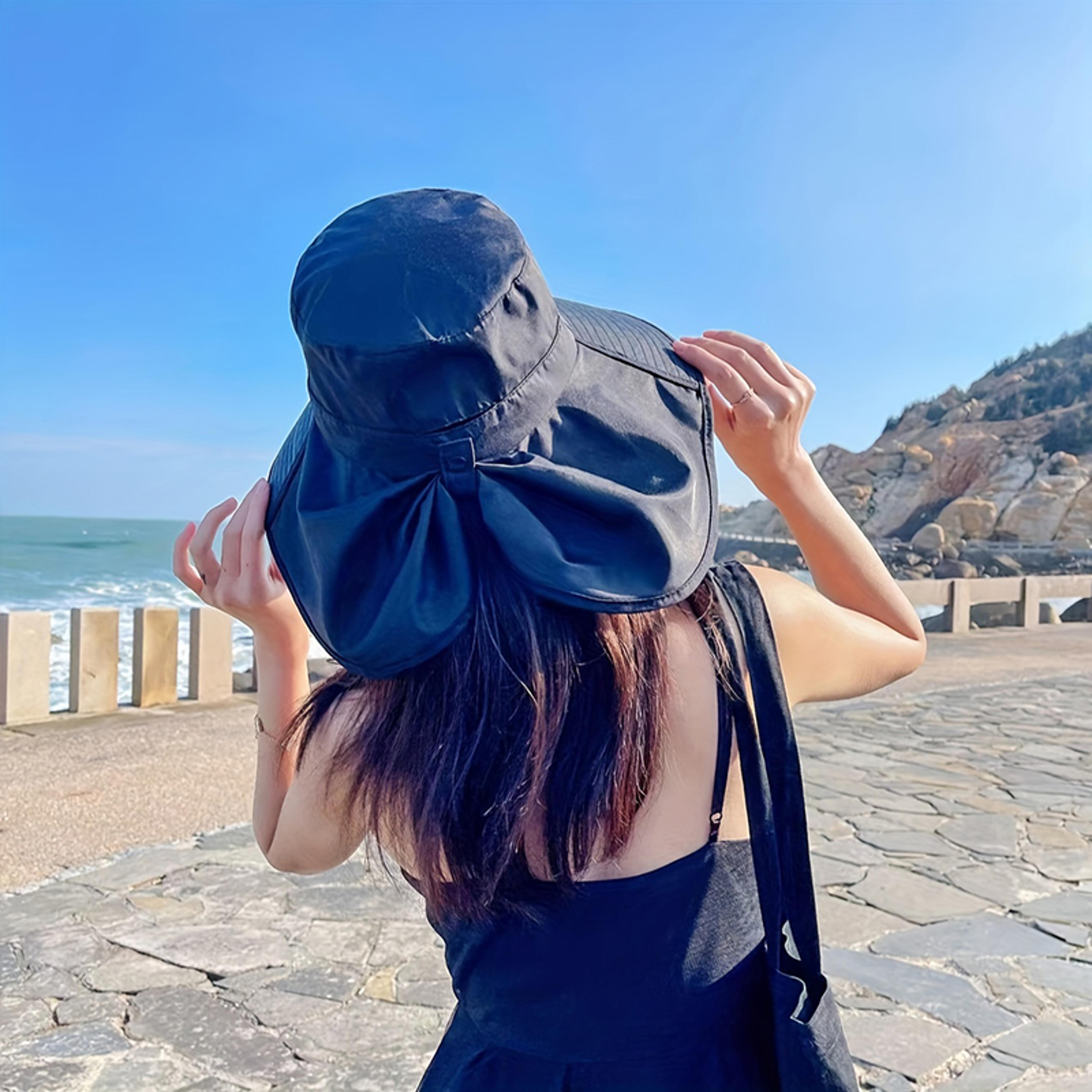 Wide Brim UV Protection Hat For Women Foldable Breathable Beach  Travel Sun Hat 4