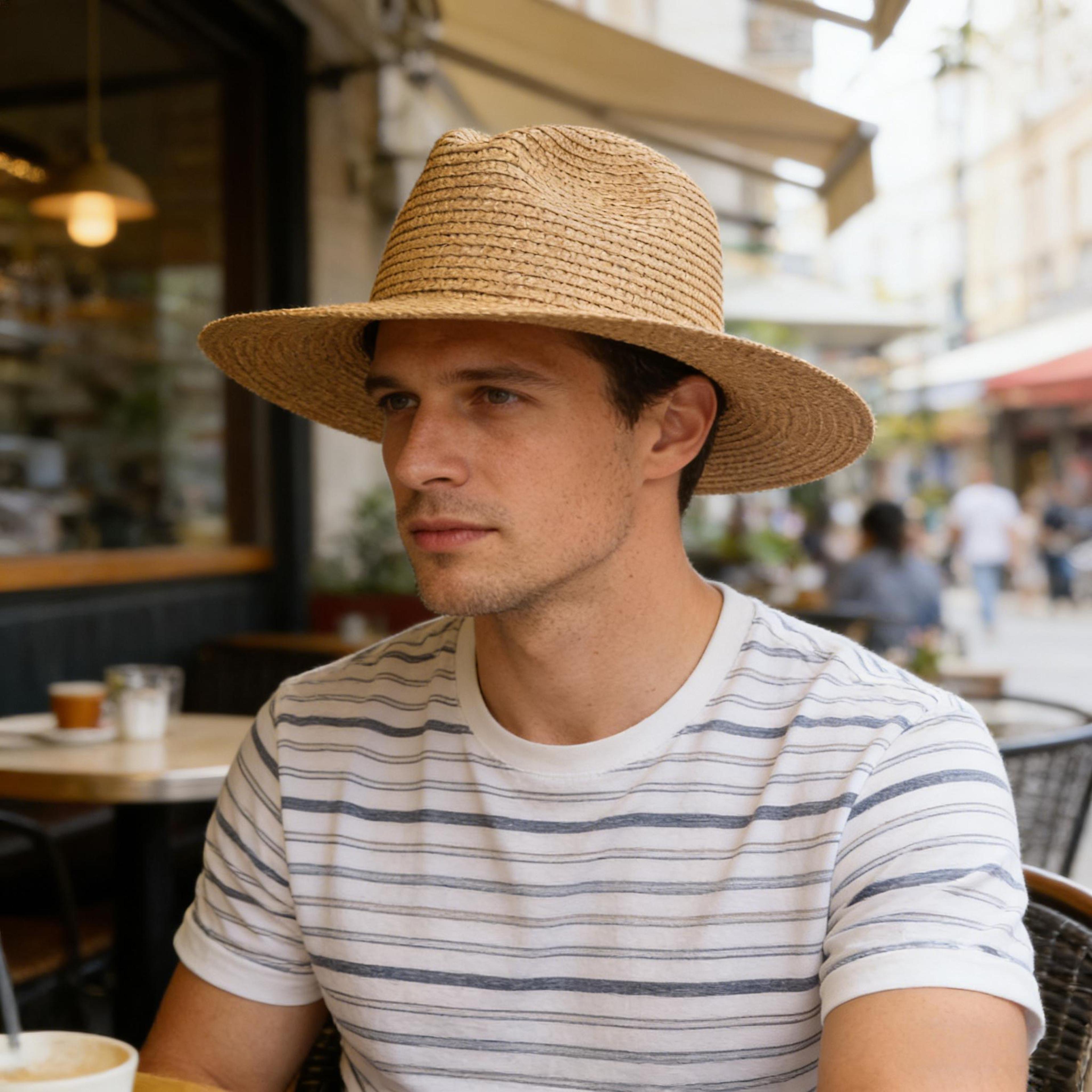 Foldable Panama Straw Hat Wide Brim Summer Sun Hat For Beach Travel  Outdoor Wear 2