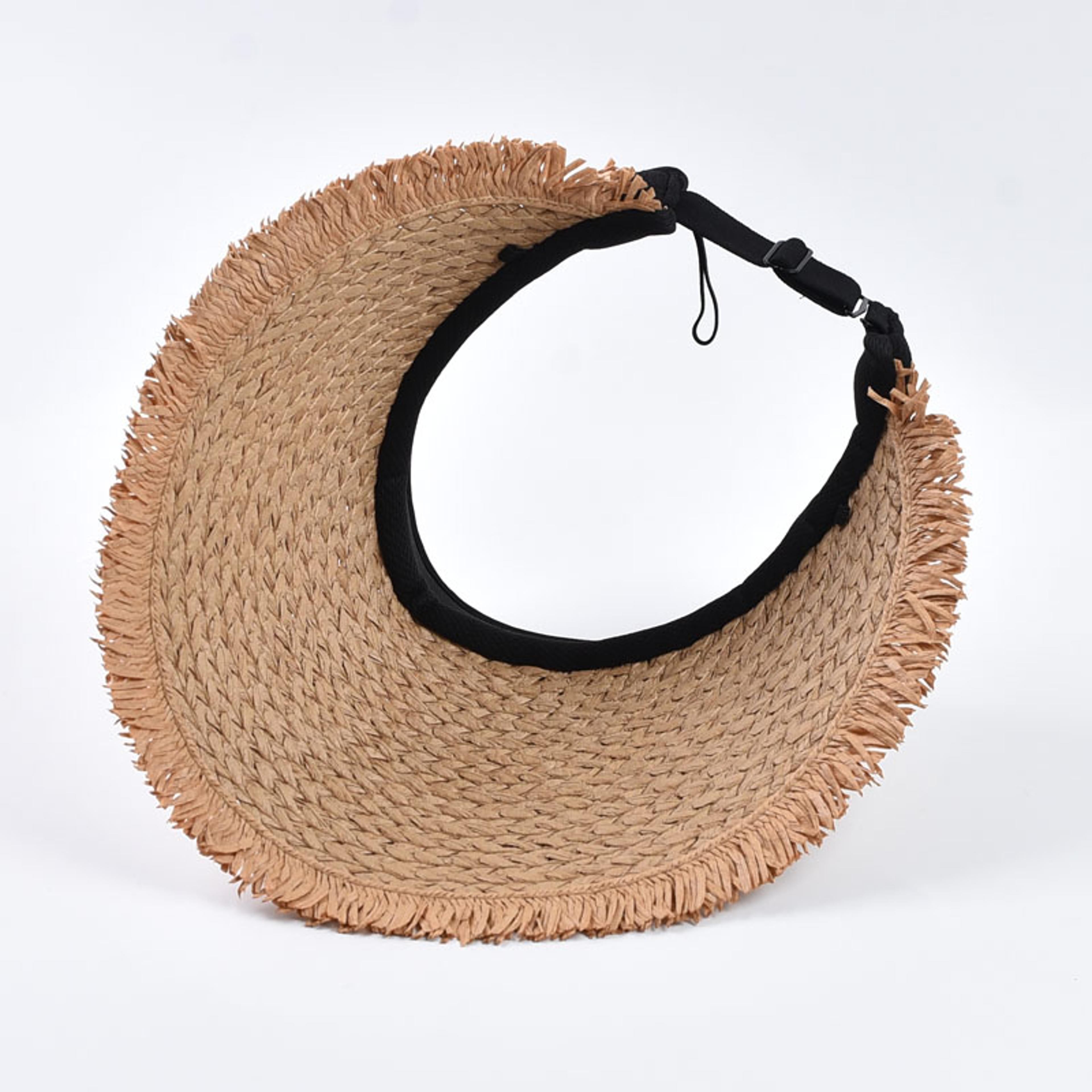 Wide Brim Sun Hat For Women Foldable Straw Visor With UV Protection For Beach  Travel 4