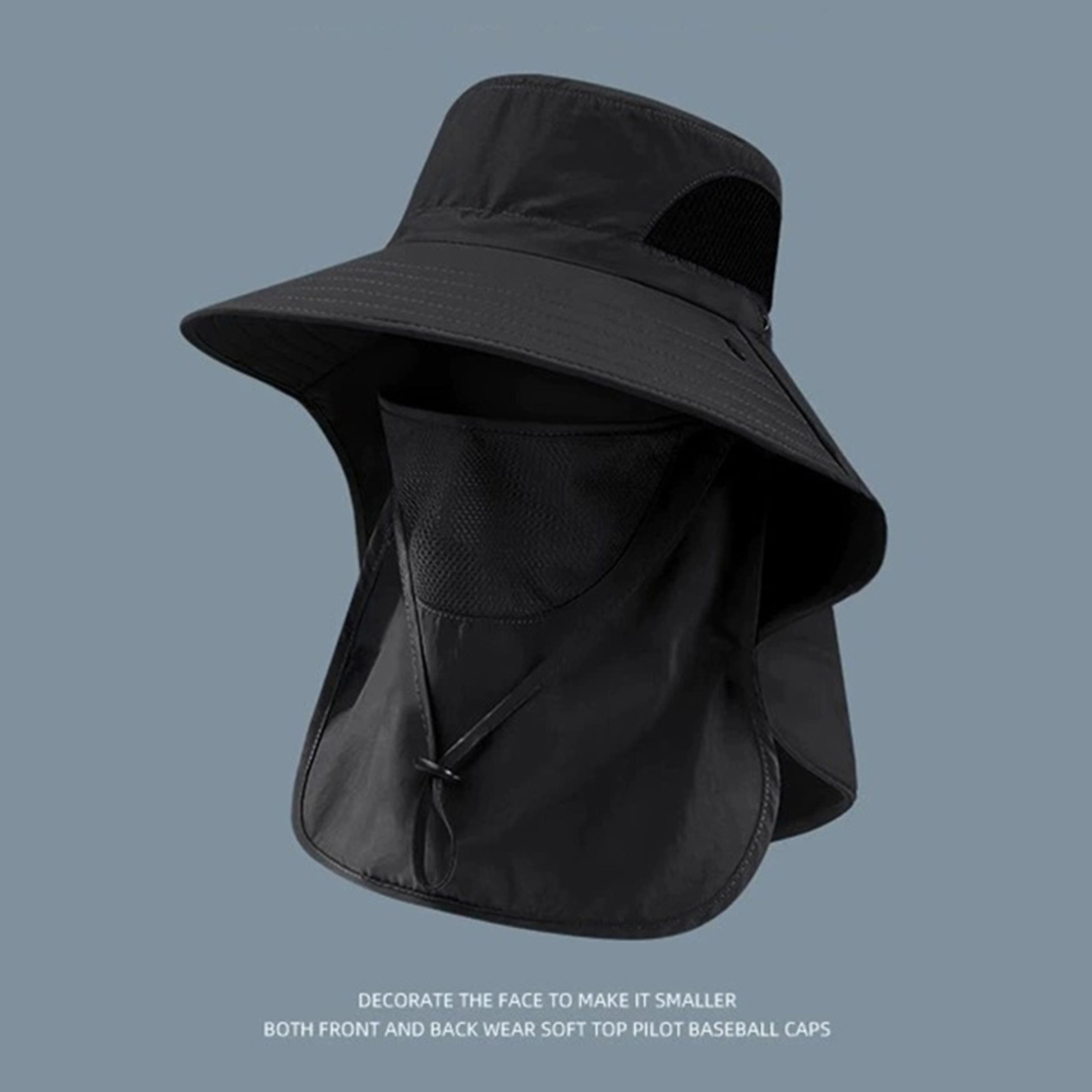 PolyShield Wide Brim Sun Fishing Hat With Neck Flap UV Protection For Hiking  Beach 3
