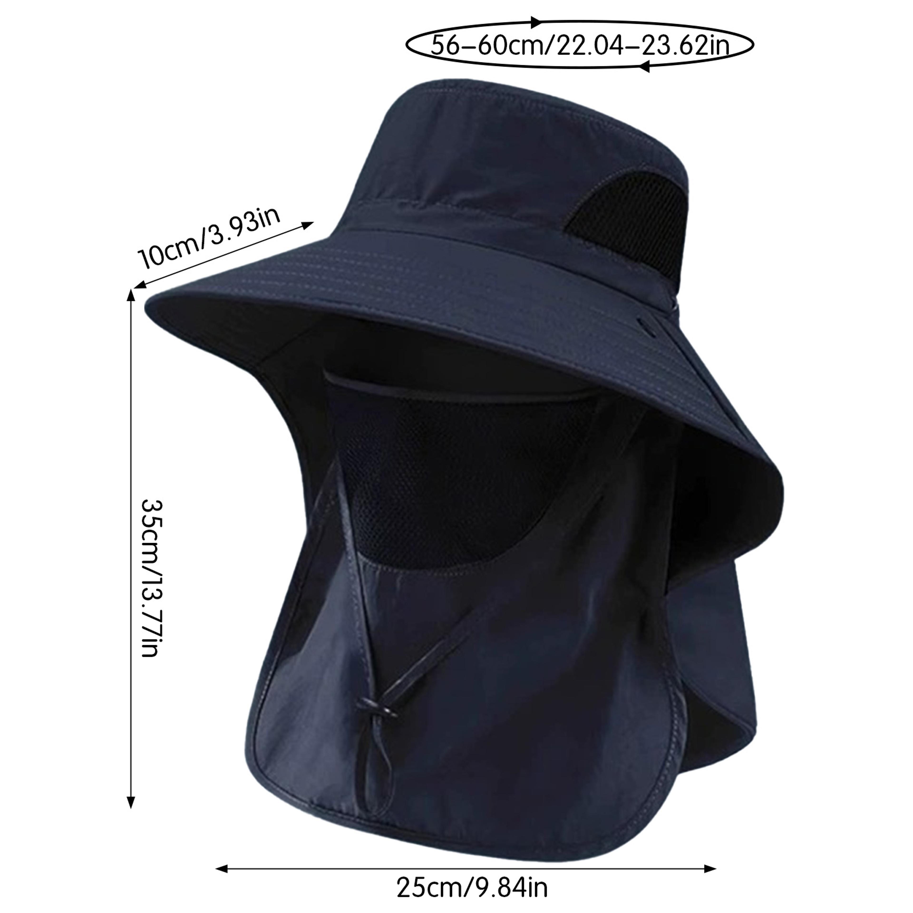 PolyShield Wide Brim Sun Fishing Hat With Neck Flap UV Protection For Hiking  Beach 4