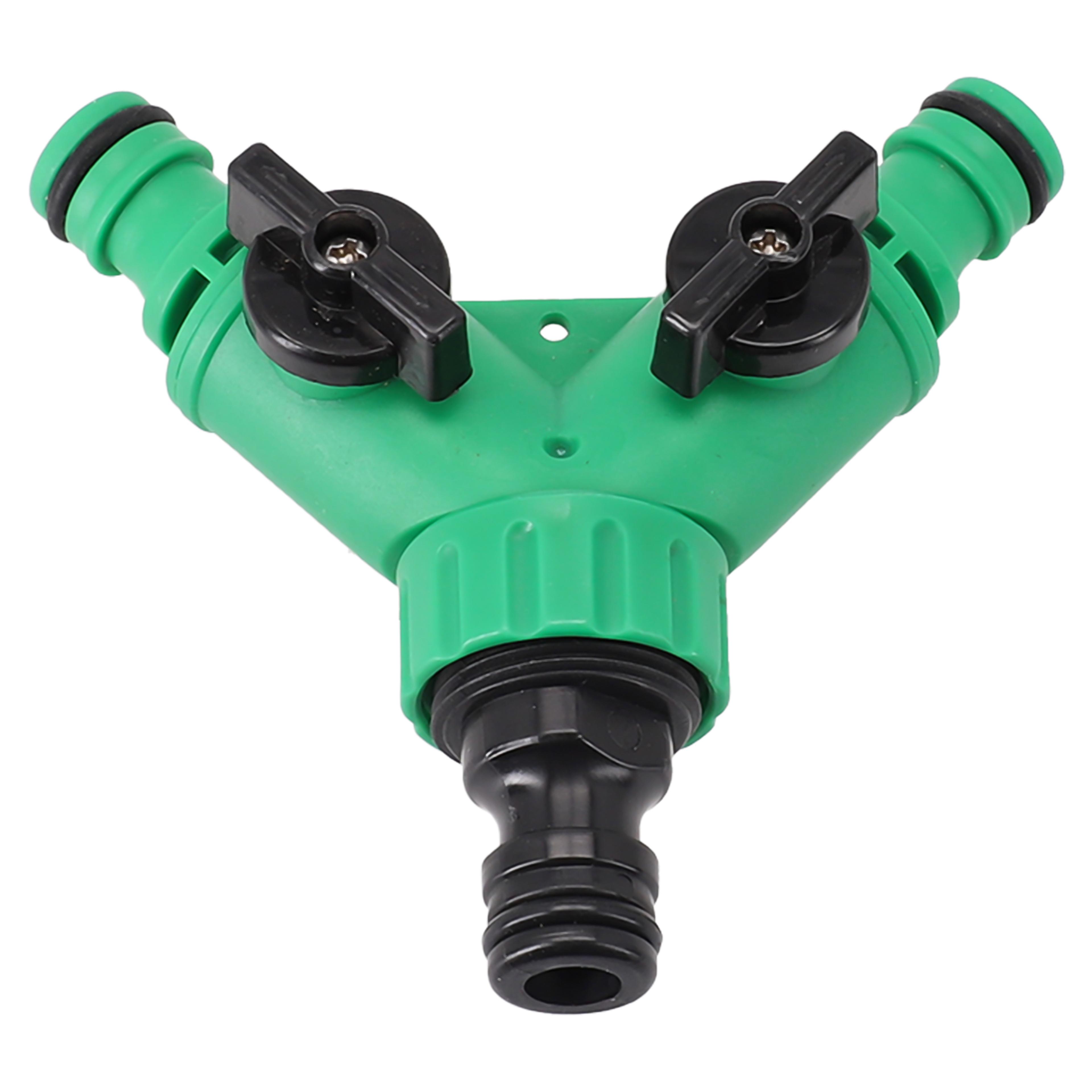 Dual Flow Garden Hose Splitter With Individual Shut Off Valves 1