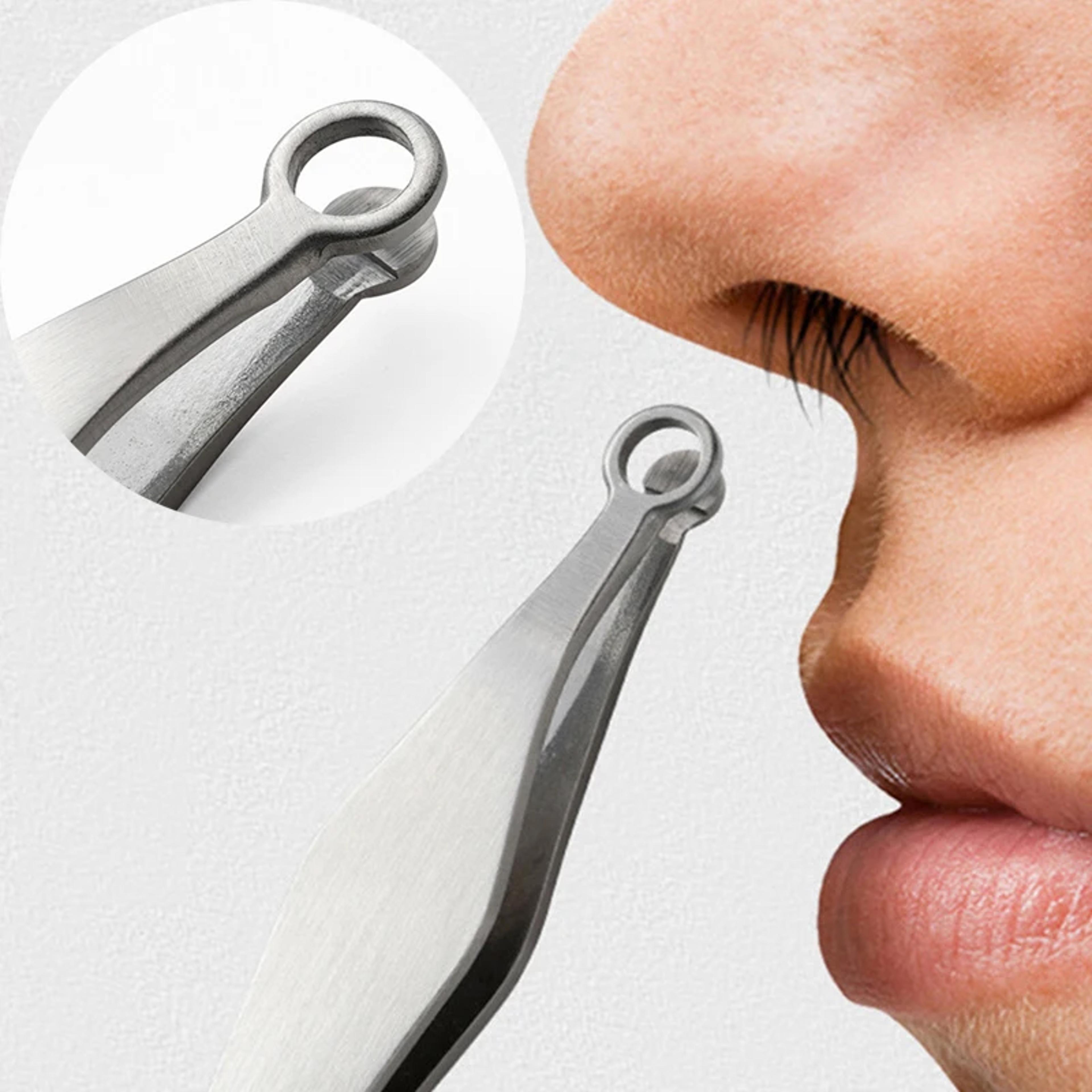 precision nose hair trimmer stainless steel manual facial grooming tool for men & women