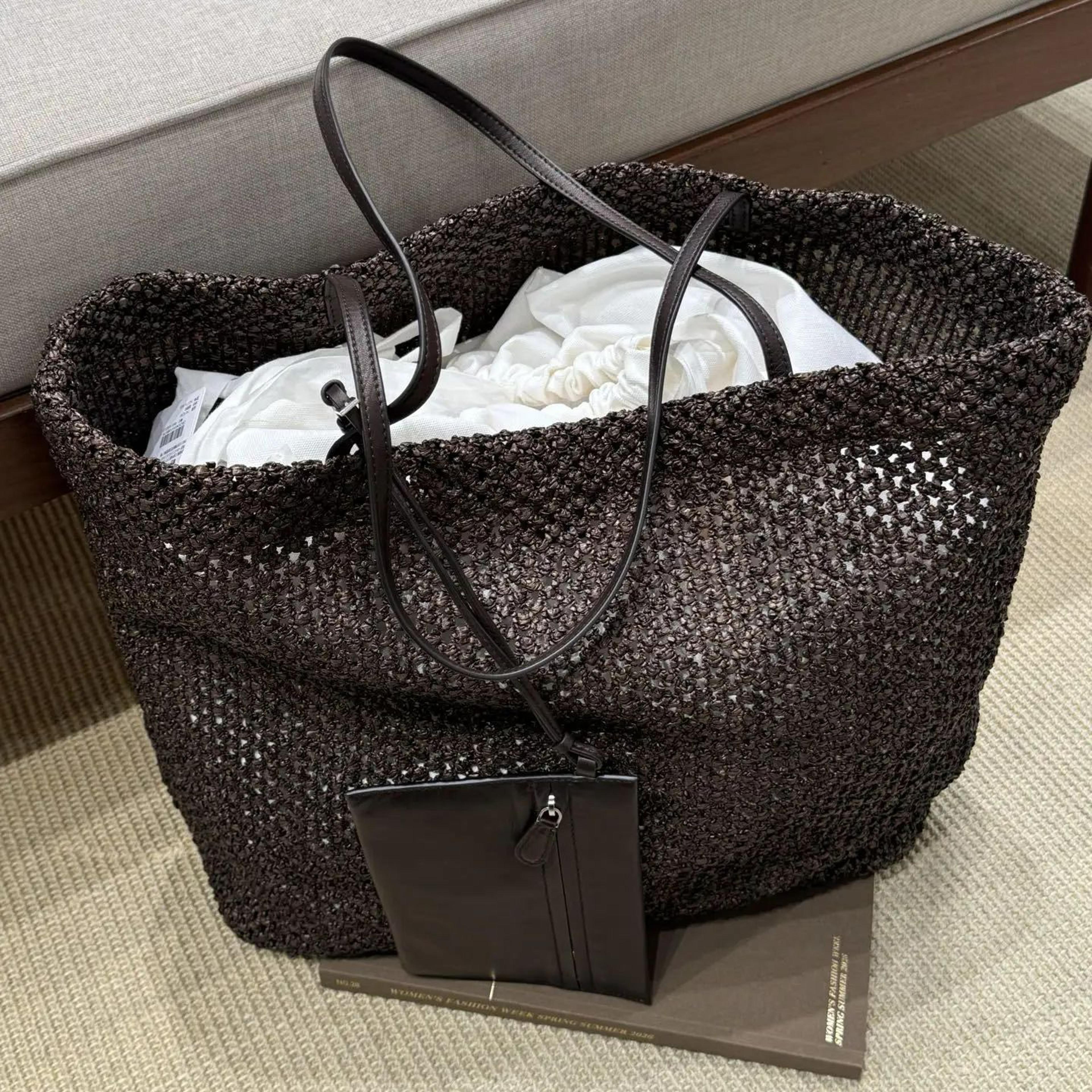 Bohemian Raffia Beach Tote Large Capacity Straw Tote Bag For Women 1