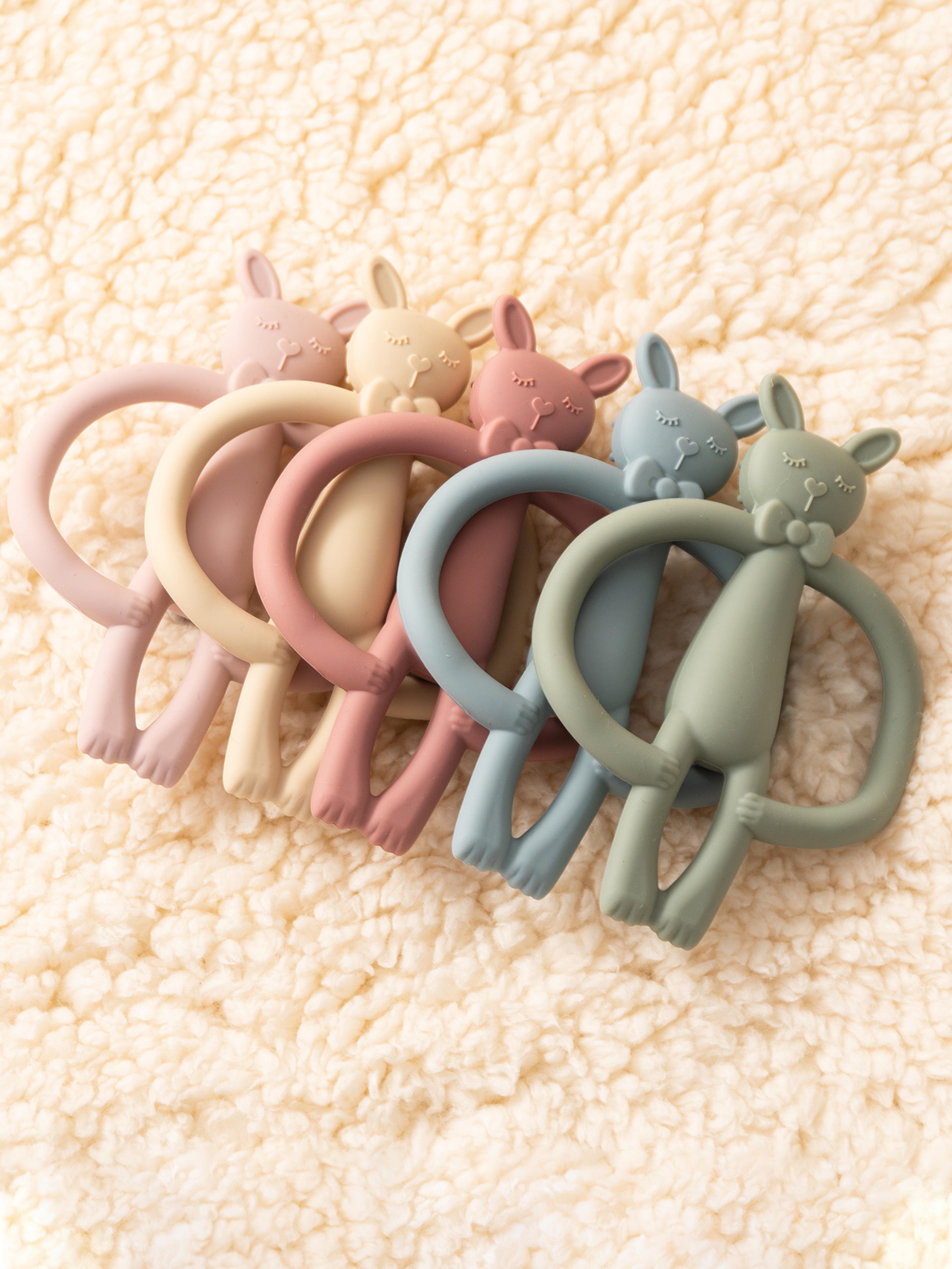 Soft Silicone Baby Teether Rabbit Teething Toy For Newborns  Infants 1