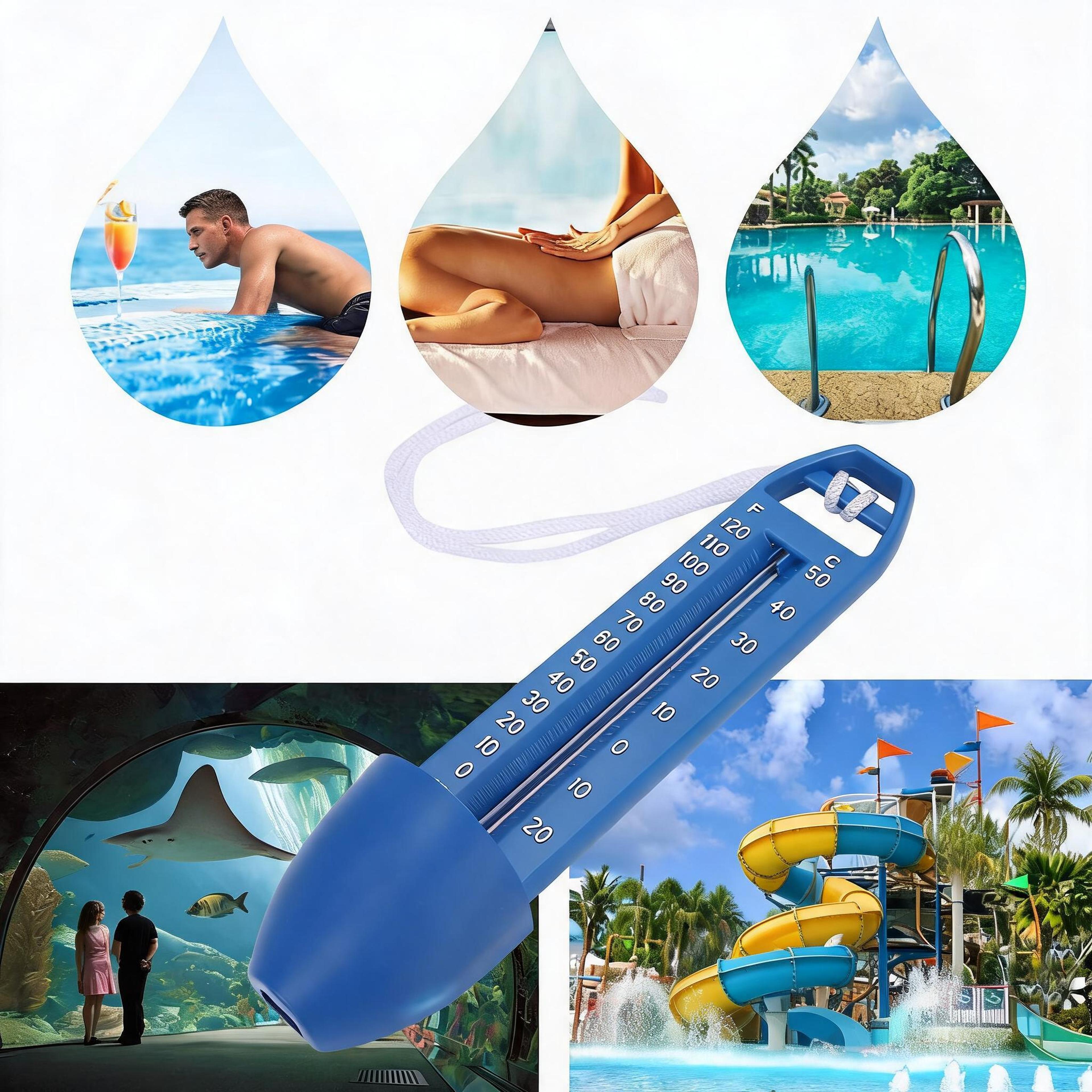 Floating Pool Thermometer Waterproof Pool Water Temperature Gauge For Spa  Hot Tub 3