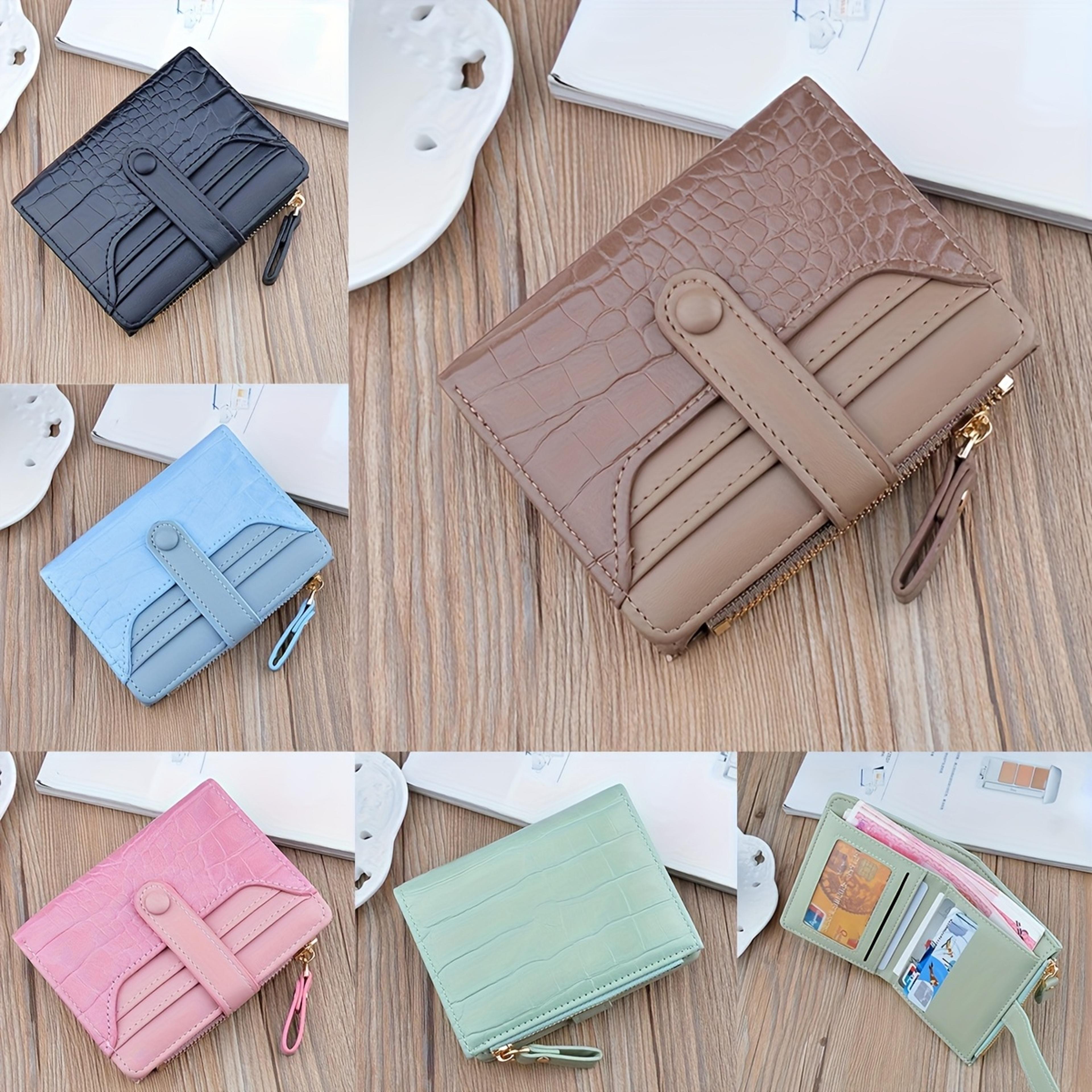 elegant crocodile women wallet compact small zipper card holder purse