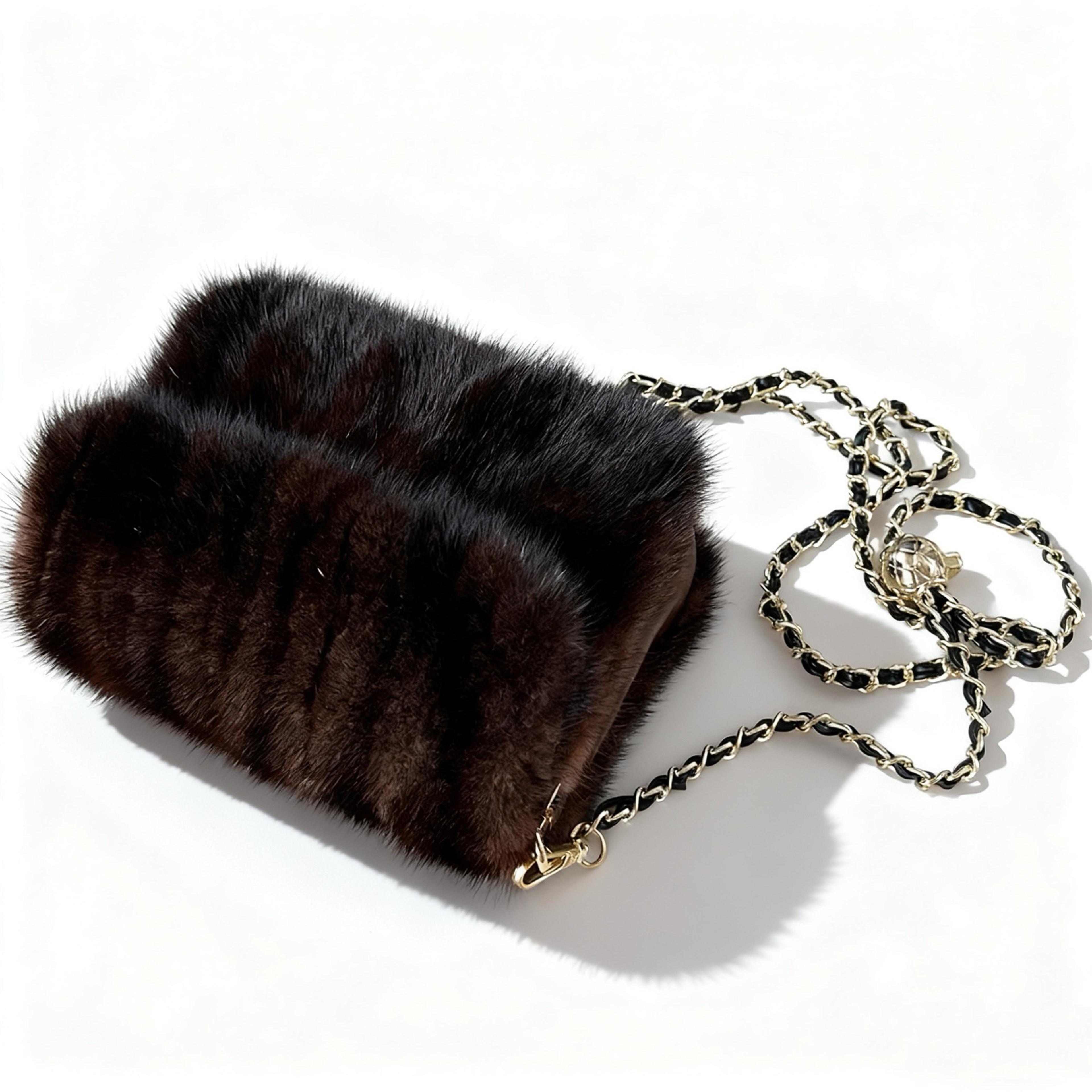 Luxe Faux Fur Handbag Designer Style Womens Shoulder Crossbody Bag 6