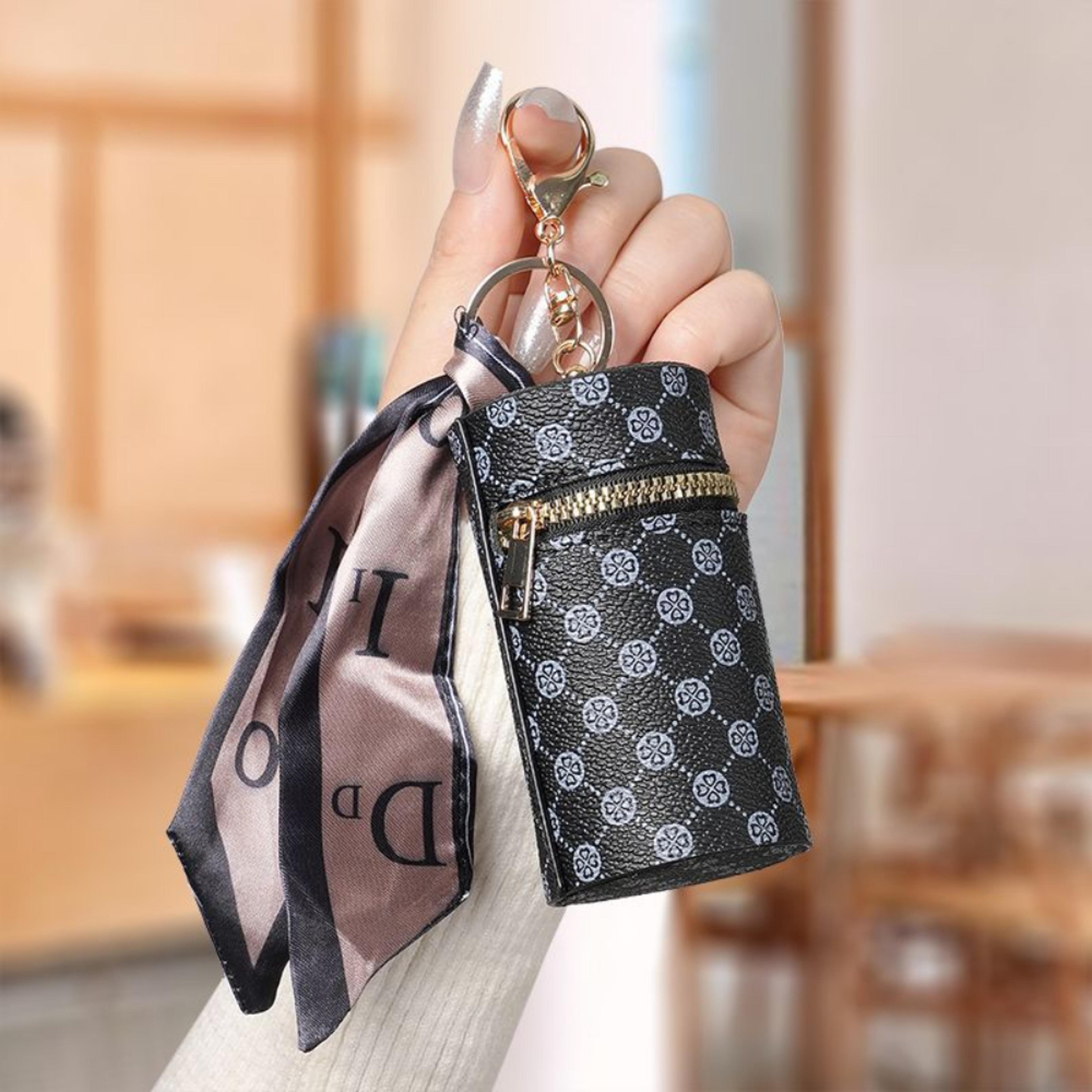 Luxury Mini Coin Purse Keychain Wallet For Earbuds Lipstick  Essentials 5