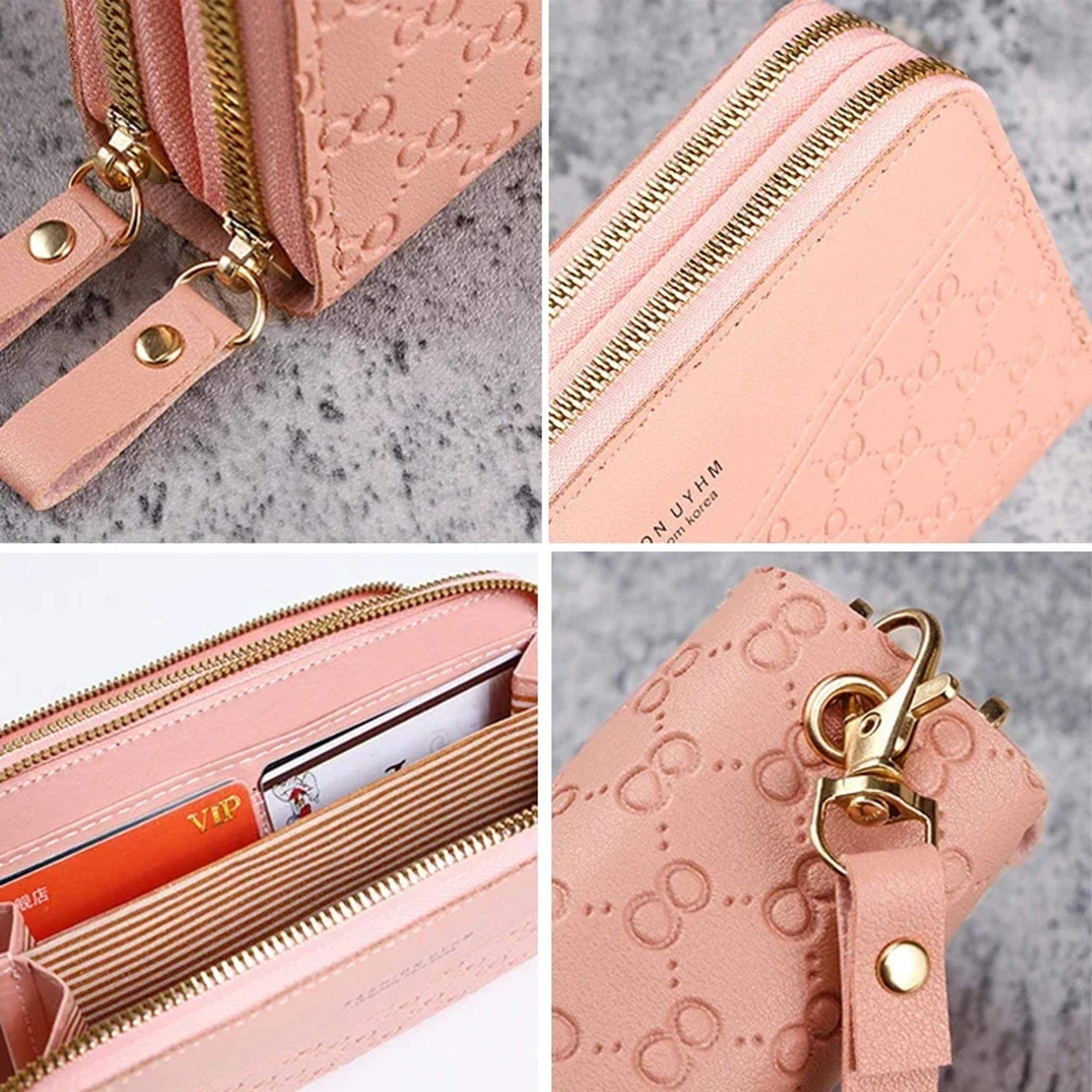 Luxury Womens Long Wallet With Zipper Large Capacity Card Holder Ladies Purse 3