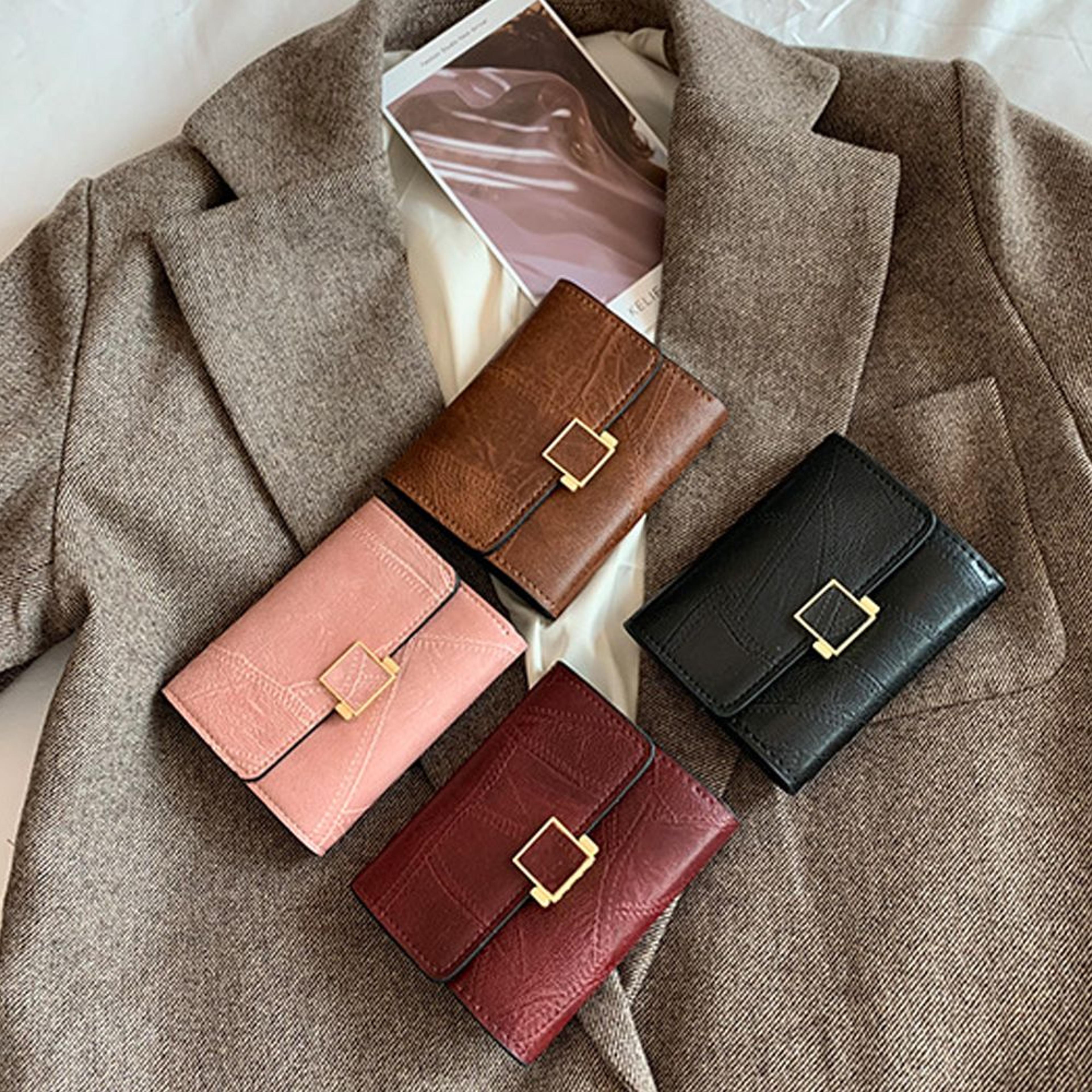 Vintage Leather Mini Wallet For Women With Multi Card Holder Coin Purse 1
