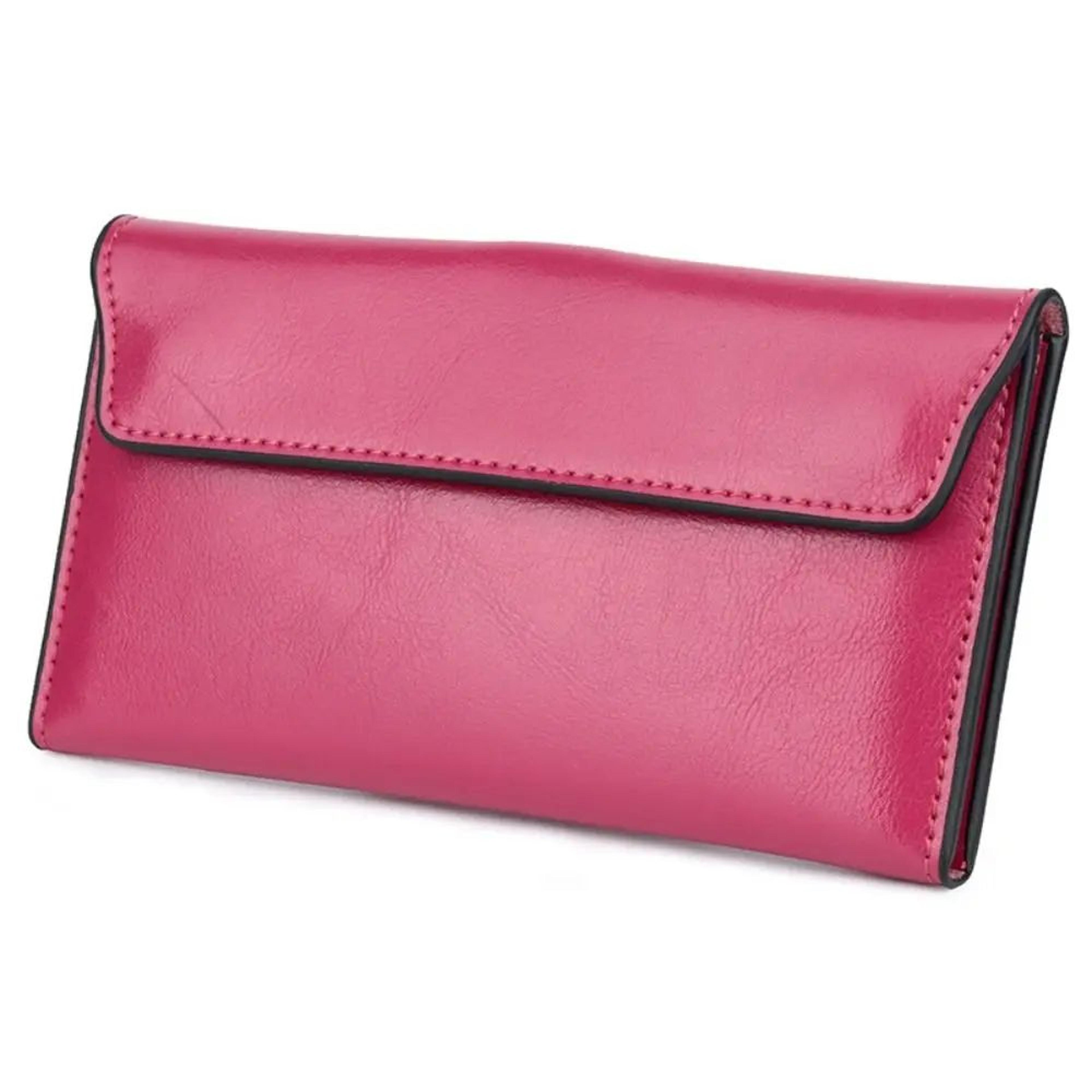 Slim Genuine Leather Women Long Wallet Large Capacity Coin Purse Clutch Bag 8