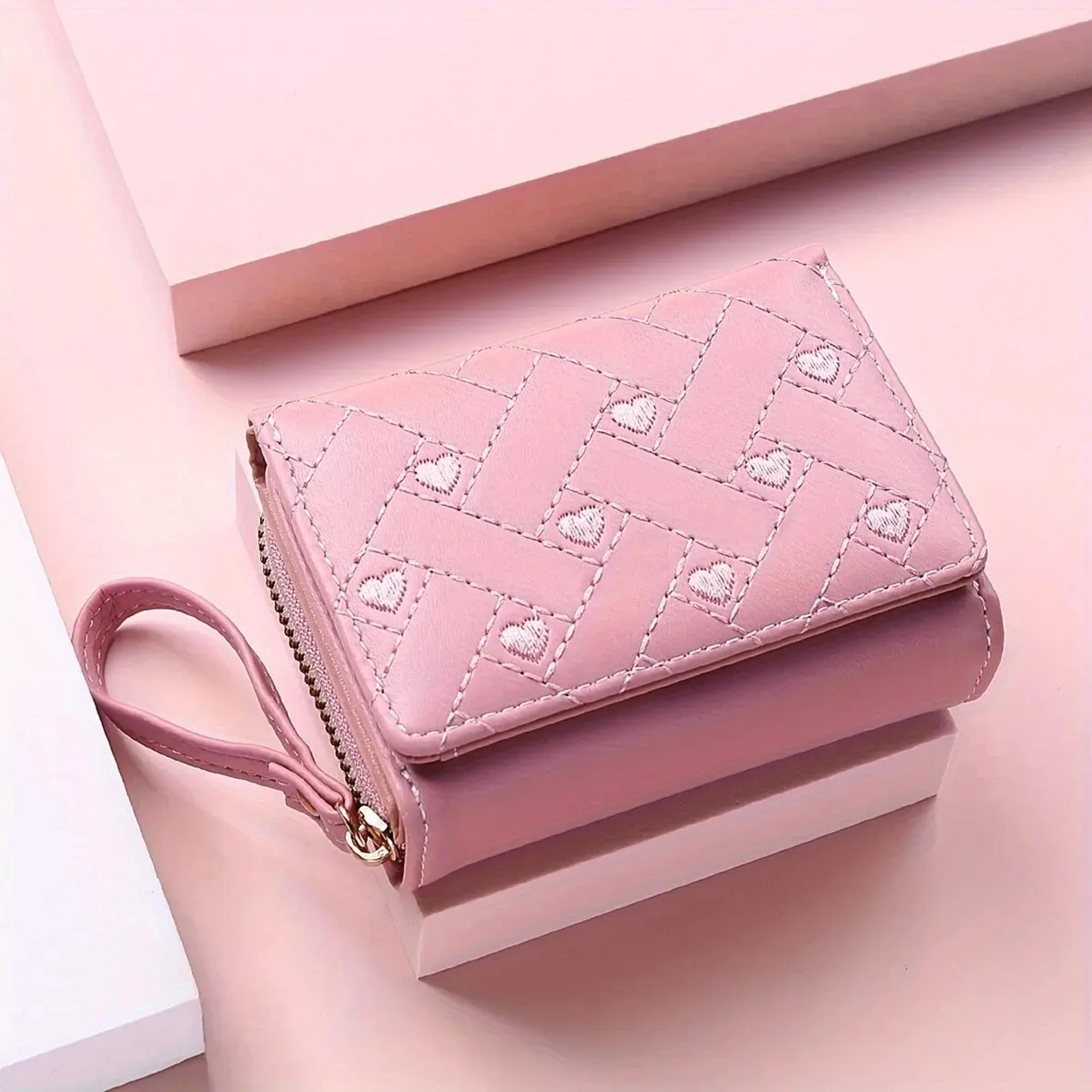 Embroidered Love Zipper Wallet For Women Large Capacity Card Holder 9