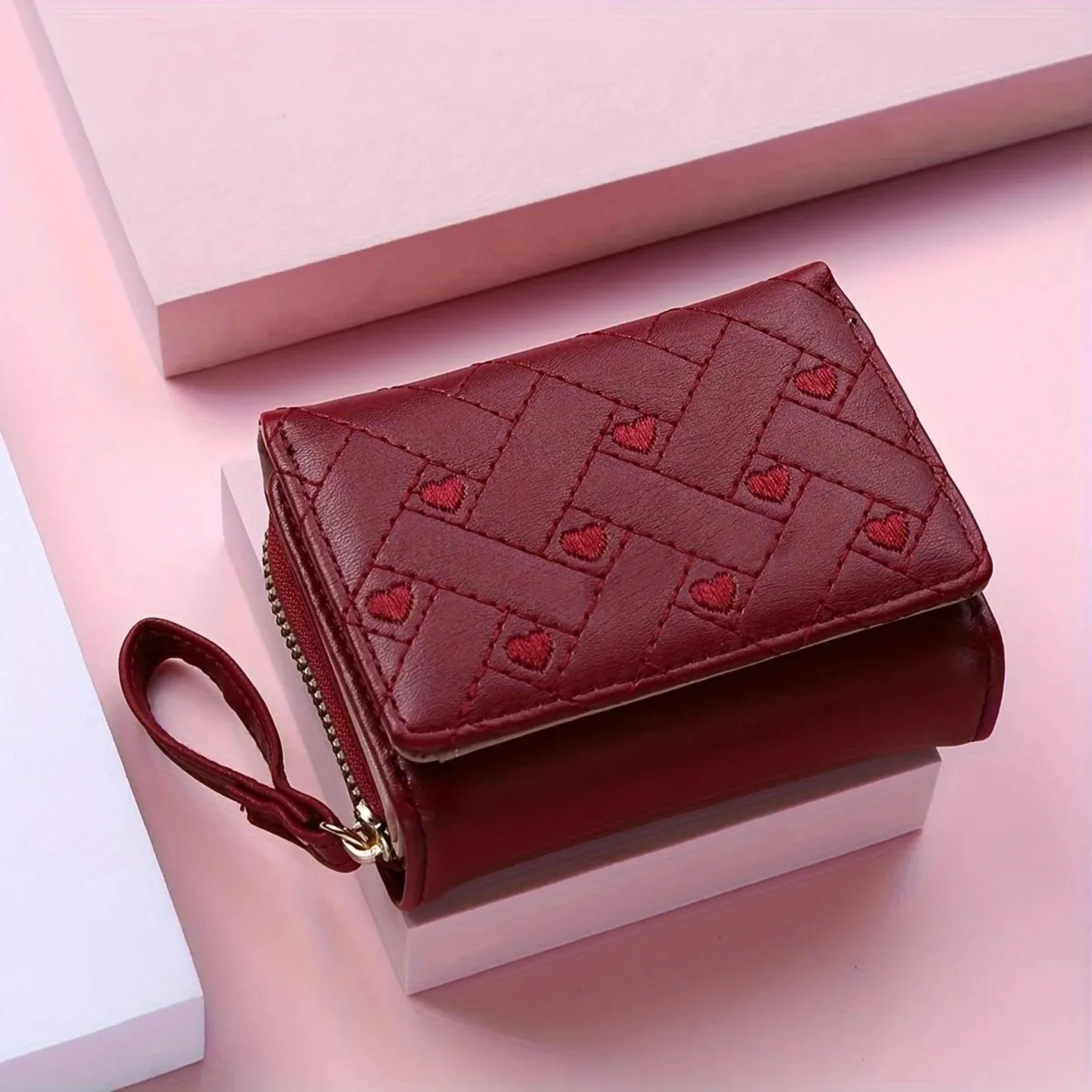 Embroidered Love Zipper Wallet For Women Large Capacity Card Holder 10