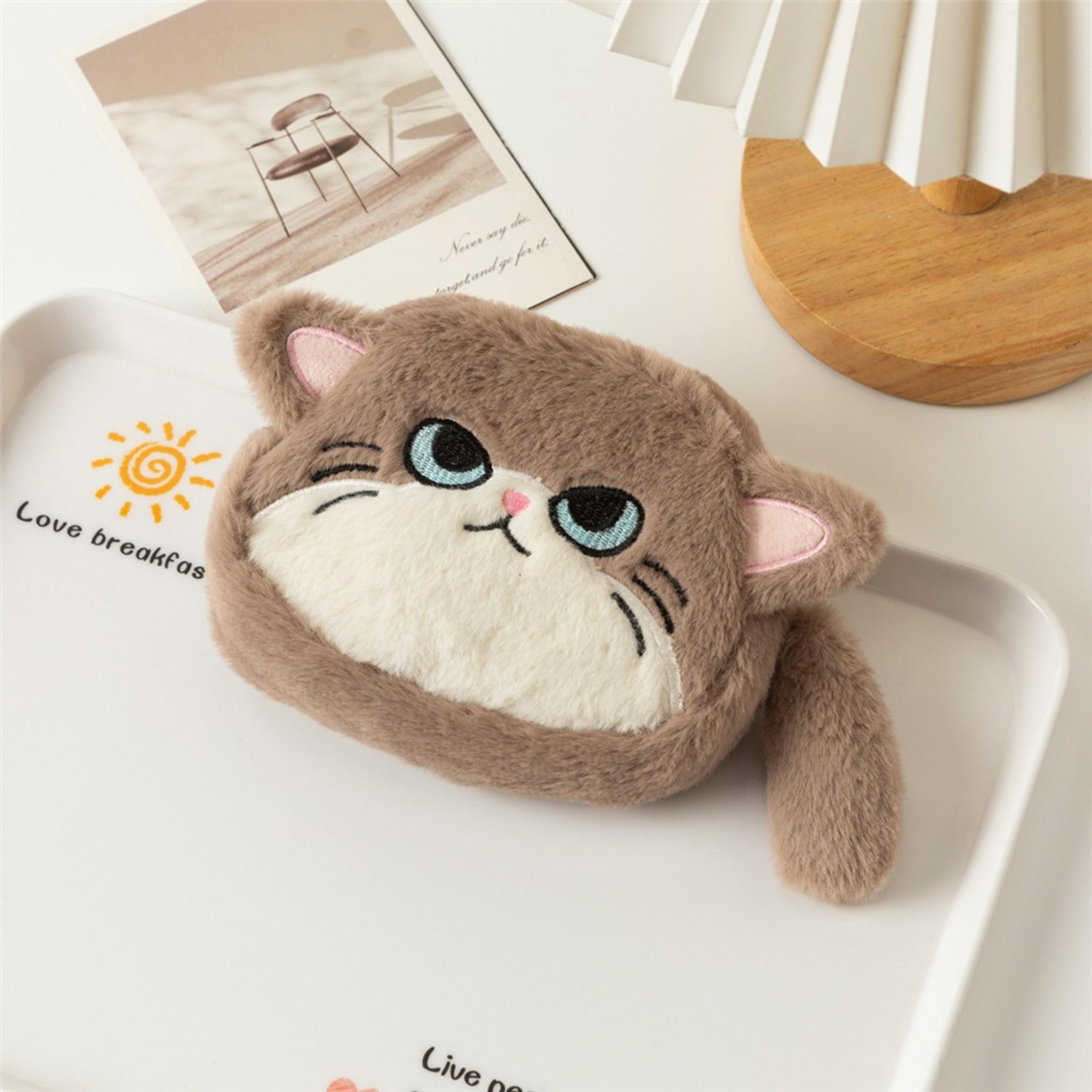 Cute Cat Coin Purse Plush Keychain Bag Mini Zipper Pouch For Kids And Daily Essentials 6