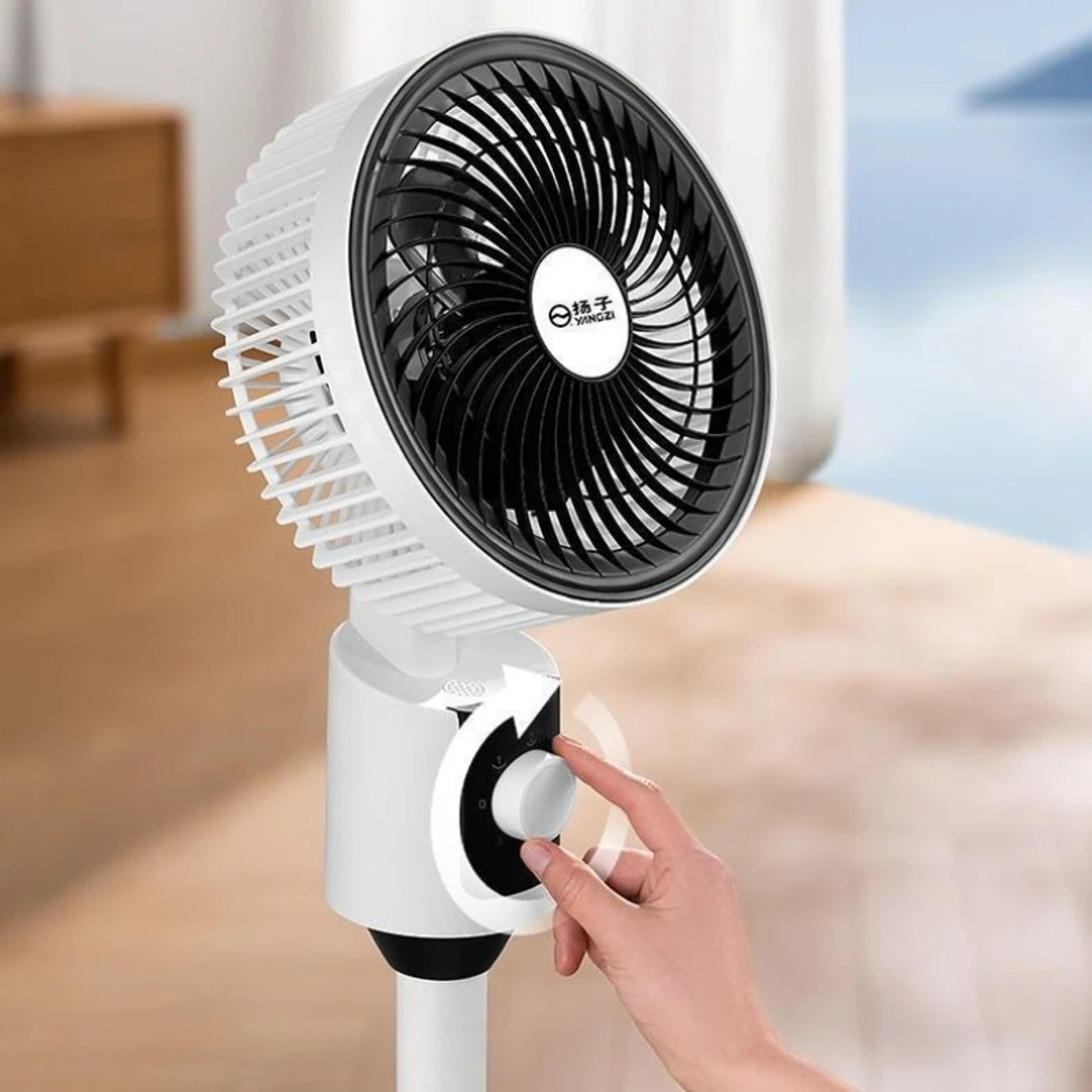 Quiet Energy Saving Oscillating Floor Fan With Remote Control Adjustable Height 0