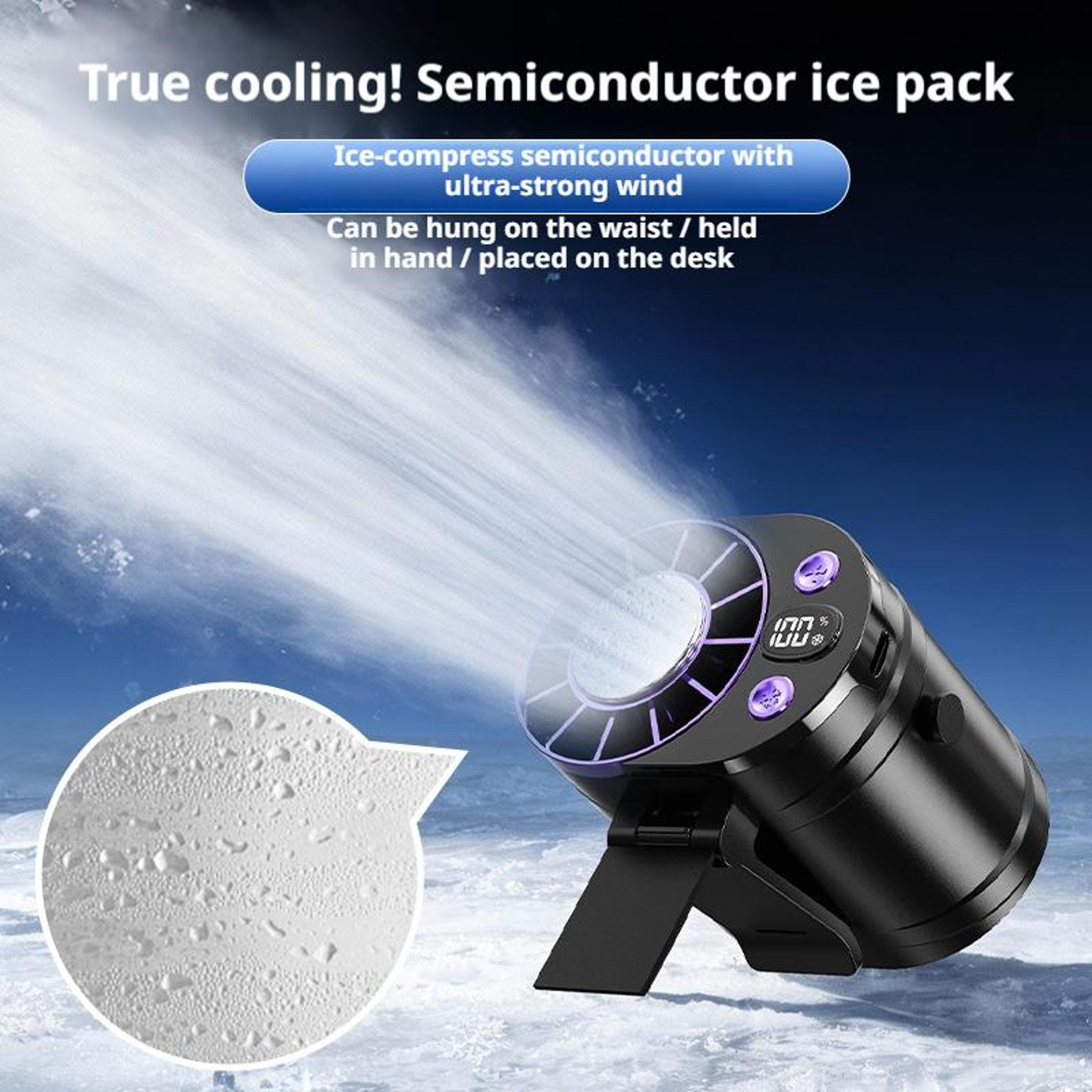 Portable Waist Cooling Fan Personal Air Conditioner With LED Display And 100 Speed Settings 1