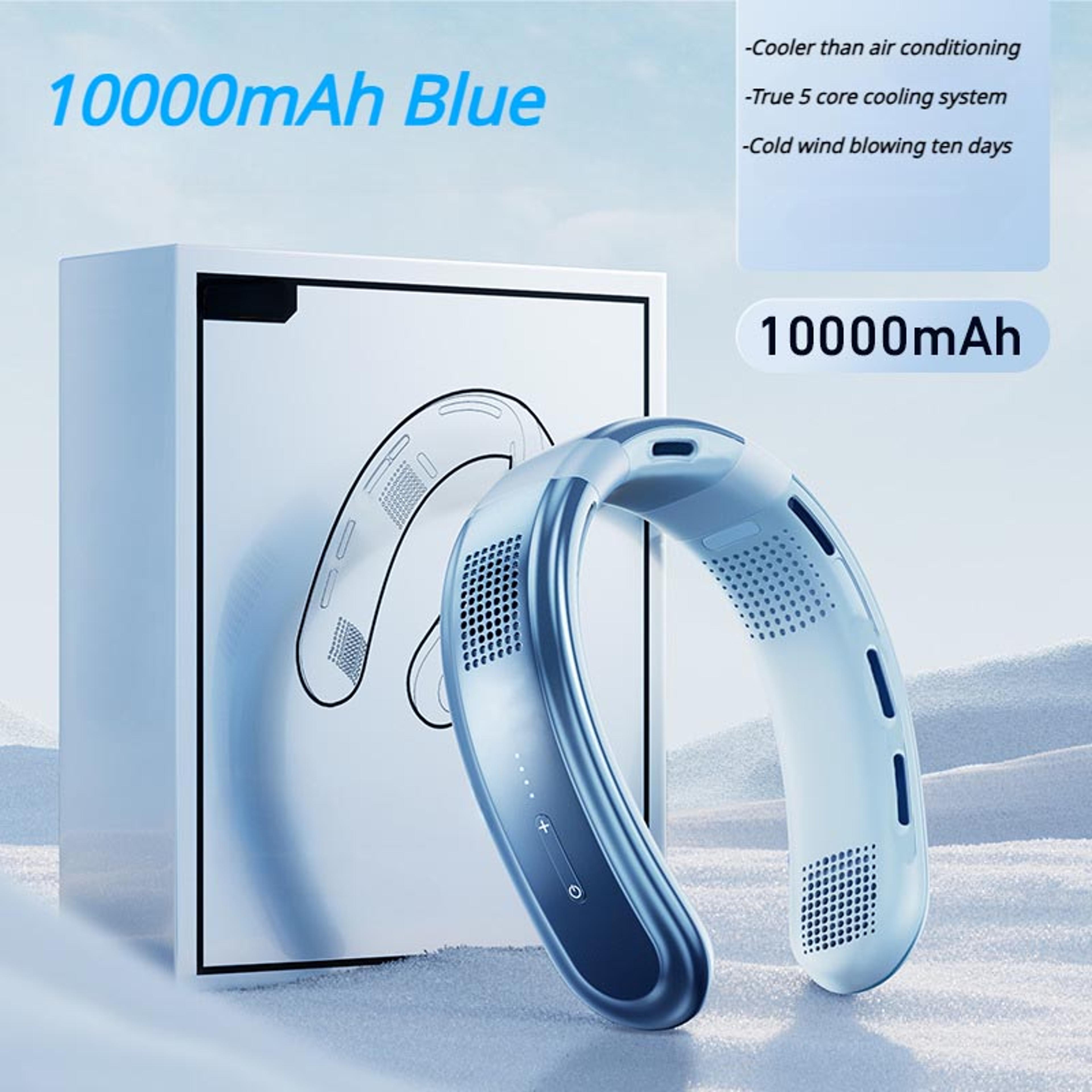 Portable Neck Fan 10000mAh Rechargeable Personal Cooling Fan 6