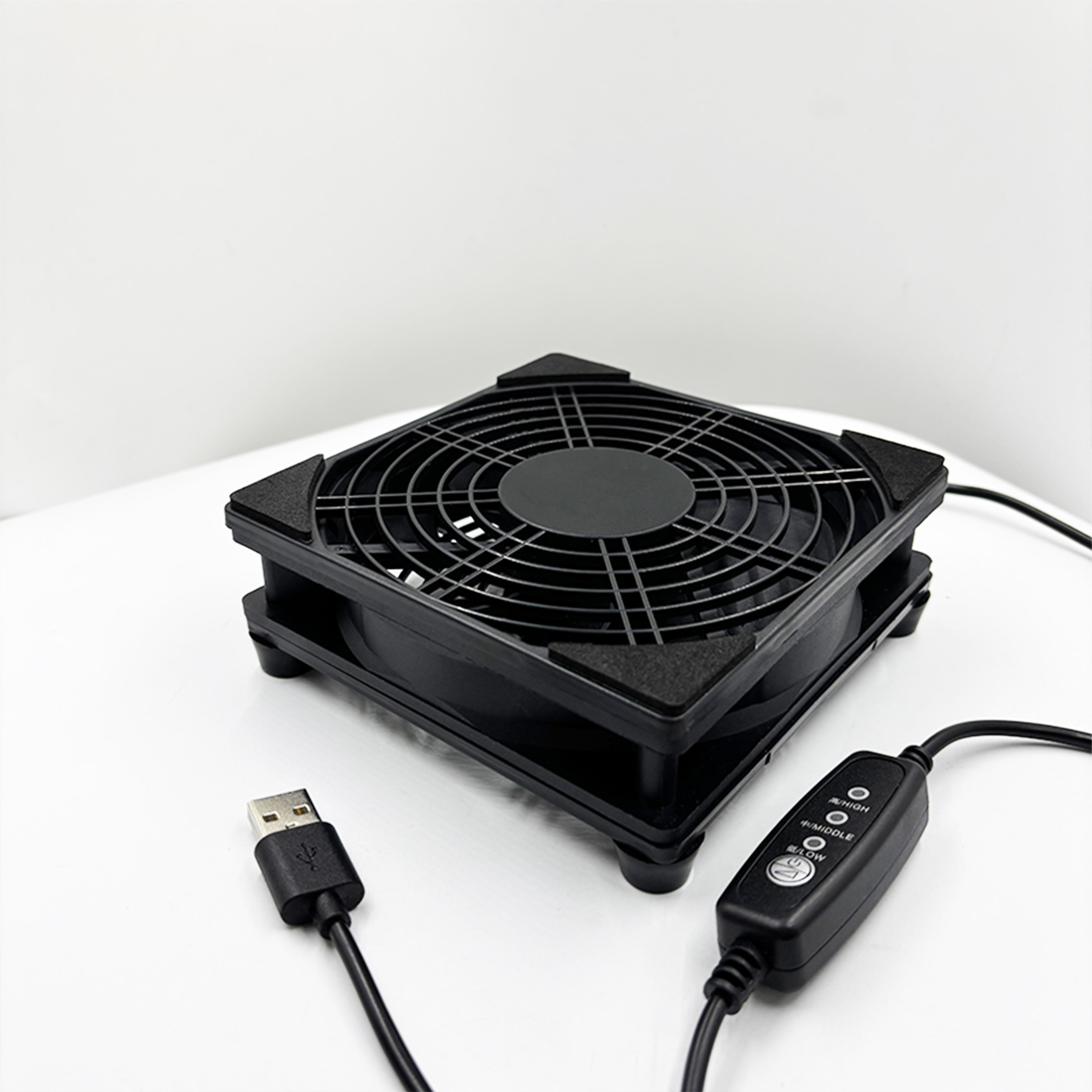 USB Cooling Fan With 3 Speed Control Silent 5V Adjustable Computer Fan 0