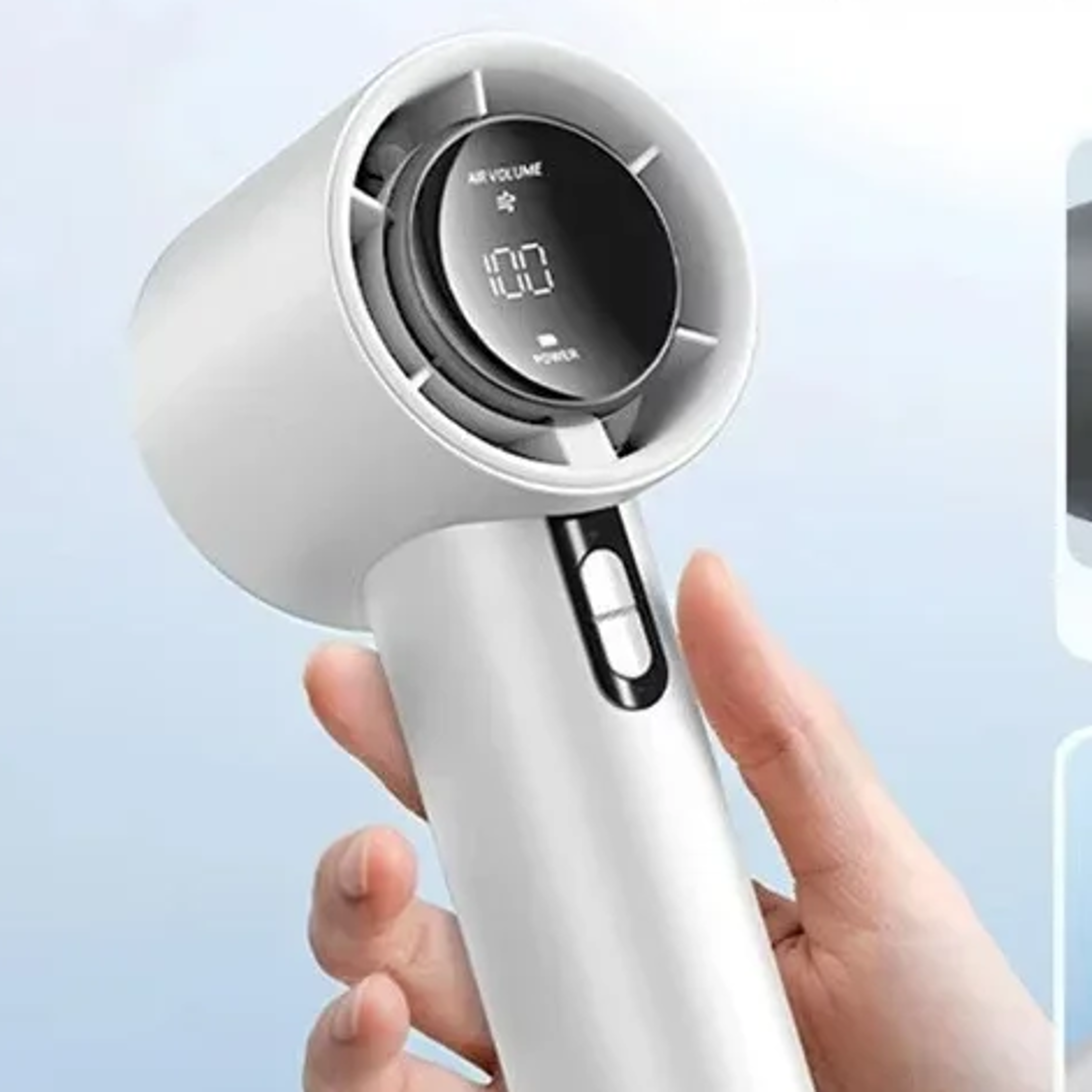 quiet usb rechargeable portable turbo handheld fan with 100 speed controls