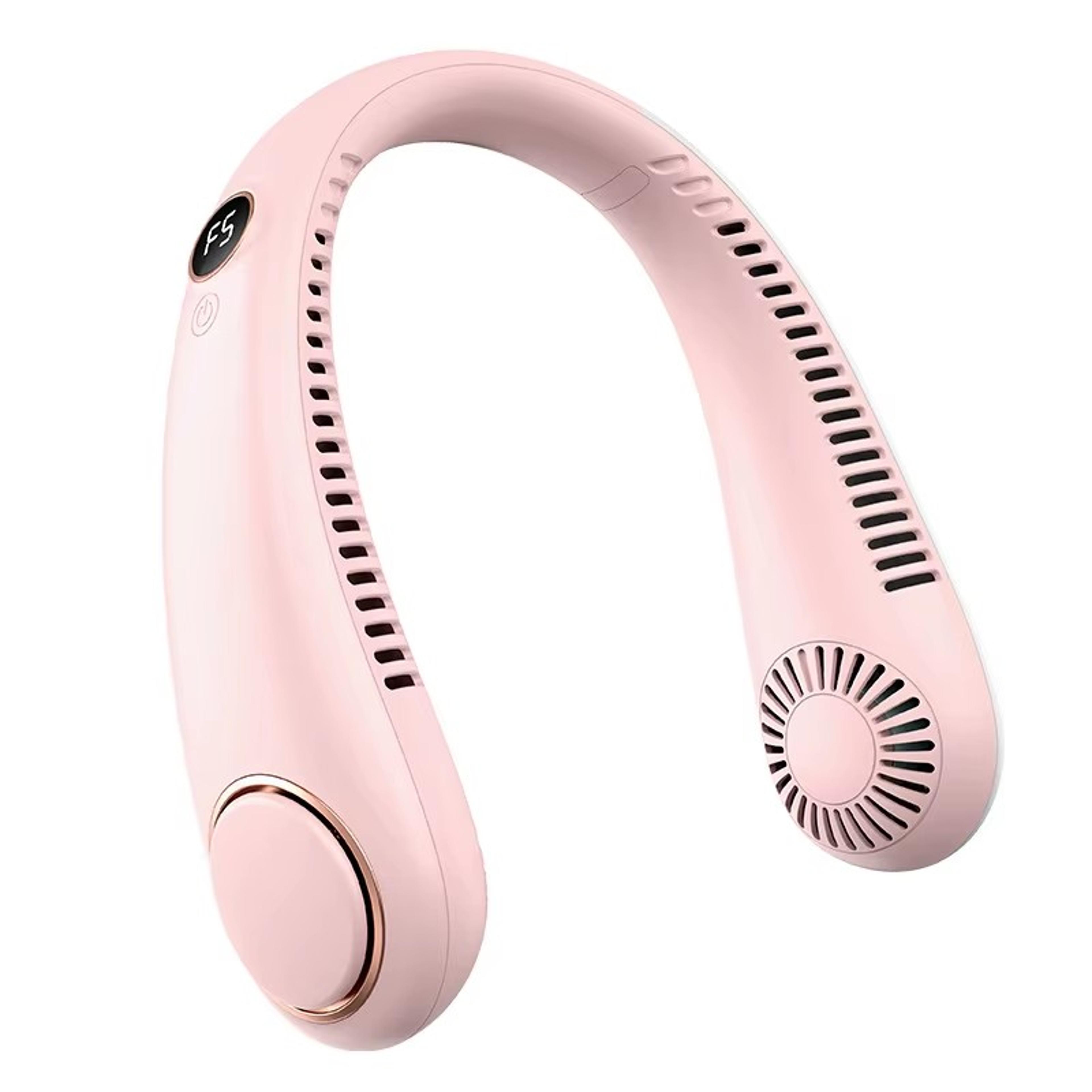 Portable Bladeless Neck Fan With LED Display Rechargeable Cooling Fan For Outdoor Comfort 1
