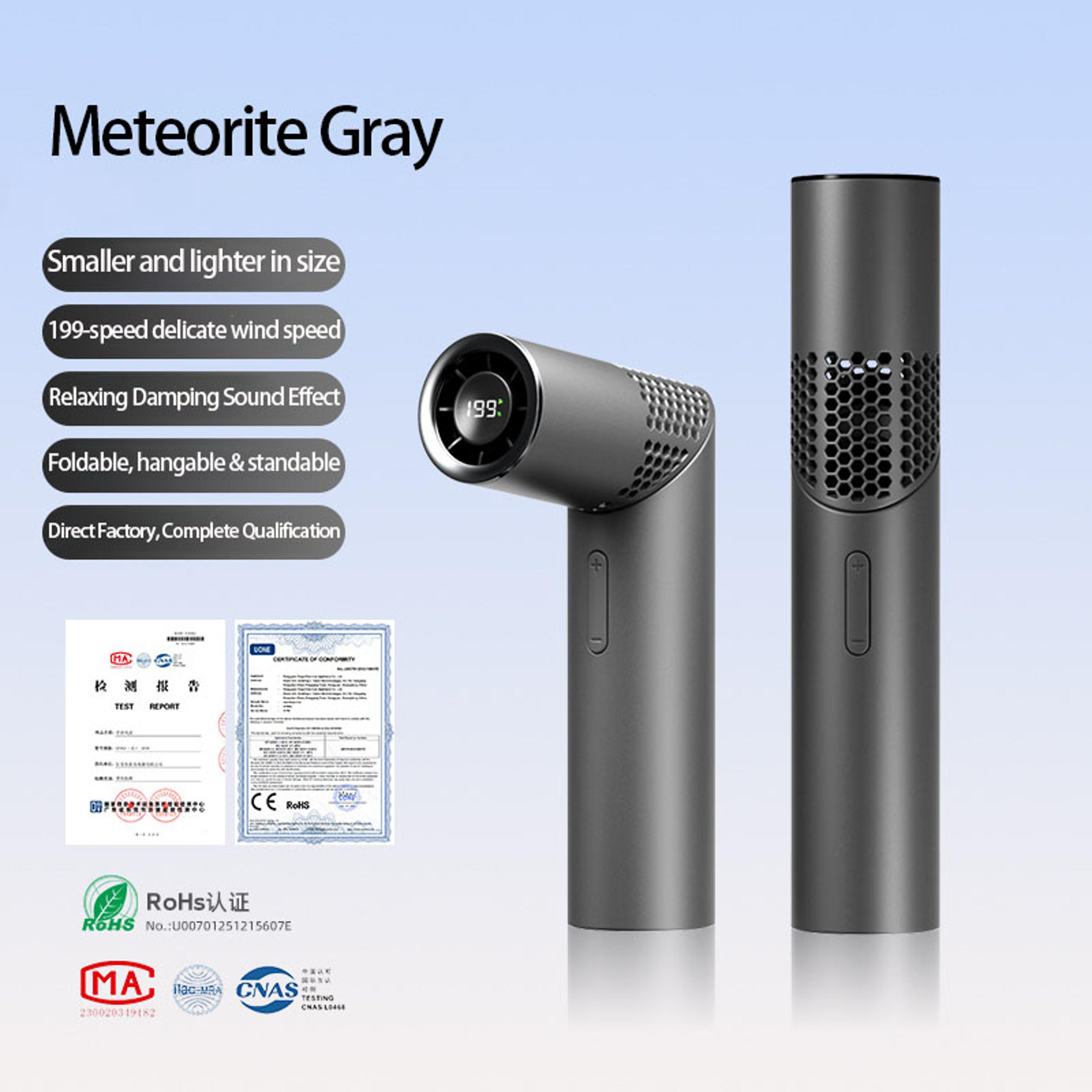 Mini High Speed Handheld Fan With 199 Speeds USB Rechargeable Portable Turbo Cooling Fan 5