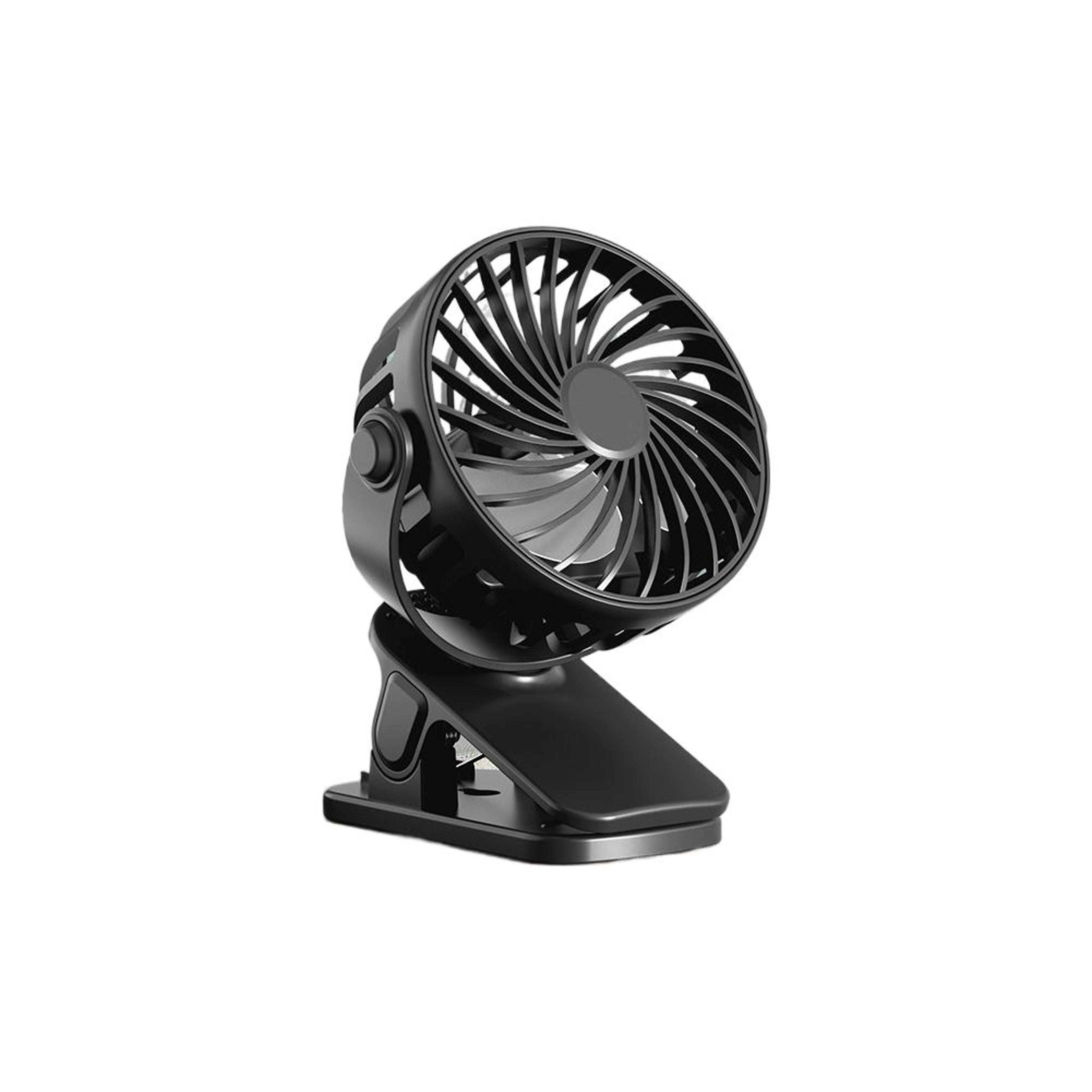 Portable USB Clip Fan With LED Light Quiet 3 Speed Rechargeable Desktop Fan 8