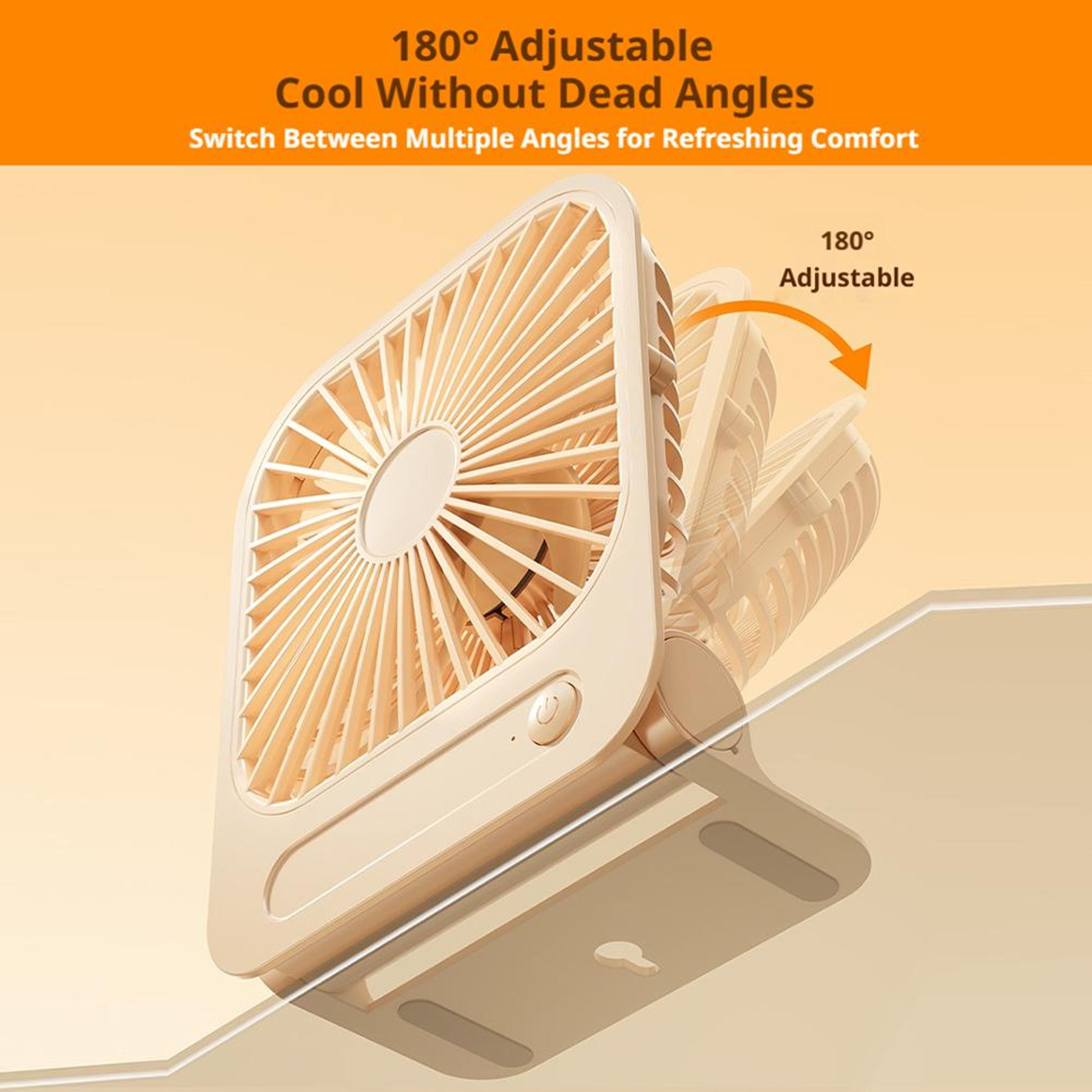 Magnetic Wall Mounted Rechargeable Mini Fan With 5000mAh Battery 5