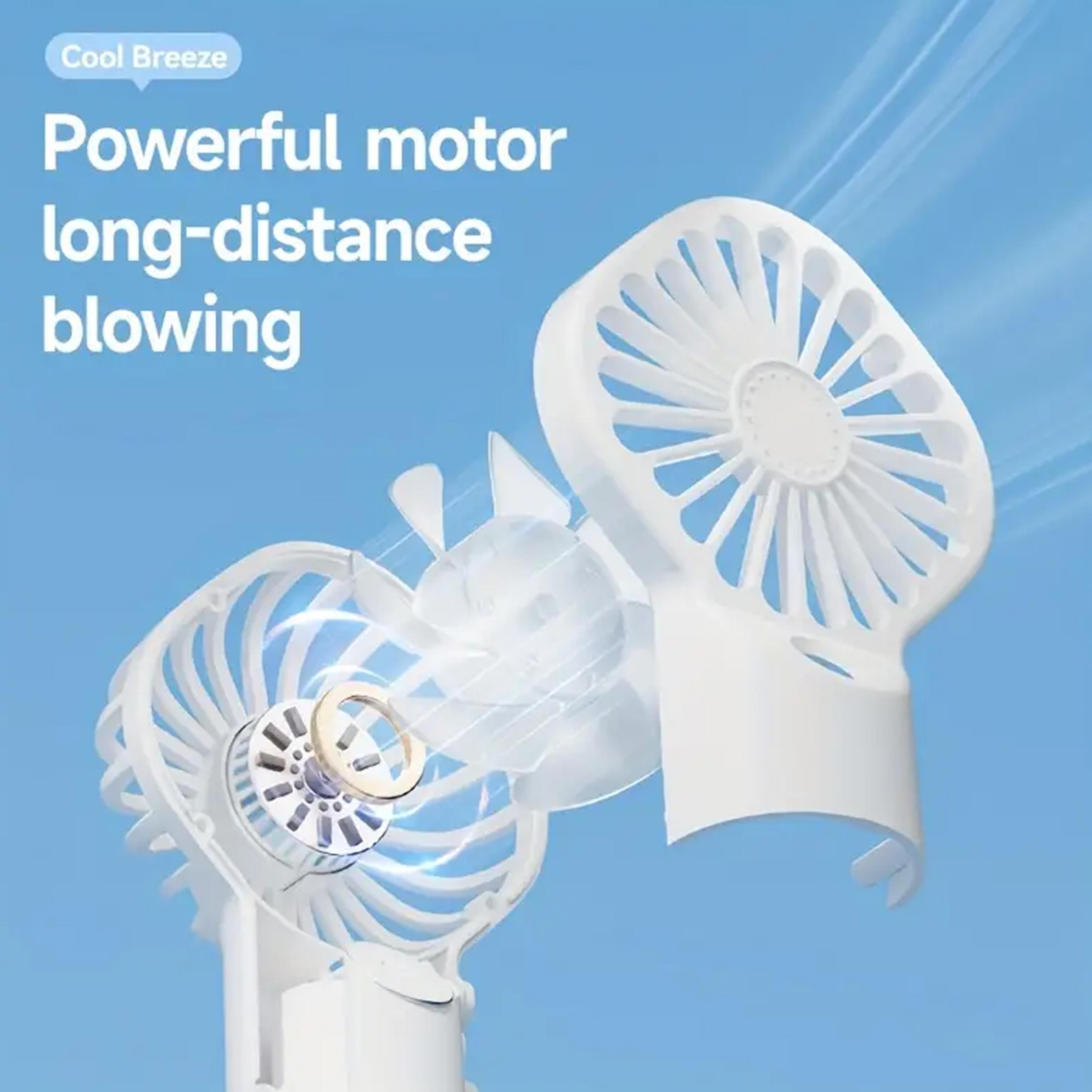Handheld Mini Fan Portable Mist Cooler Rechargeable USB Fan With Cooling Spray Humidifier 6