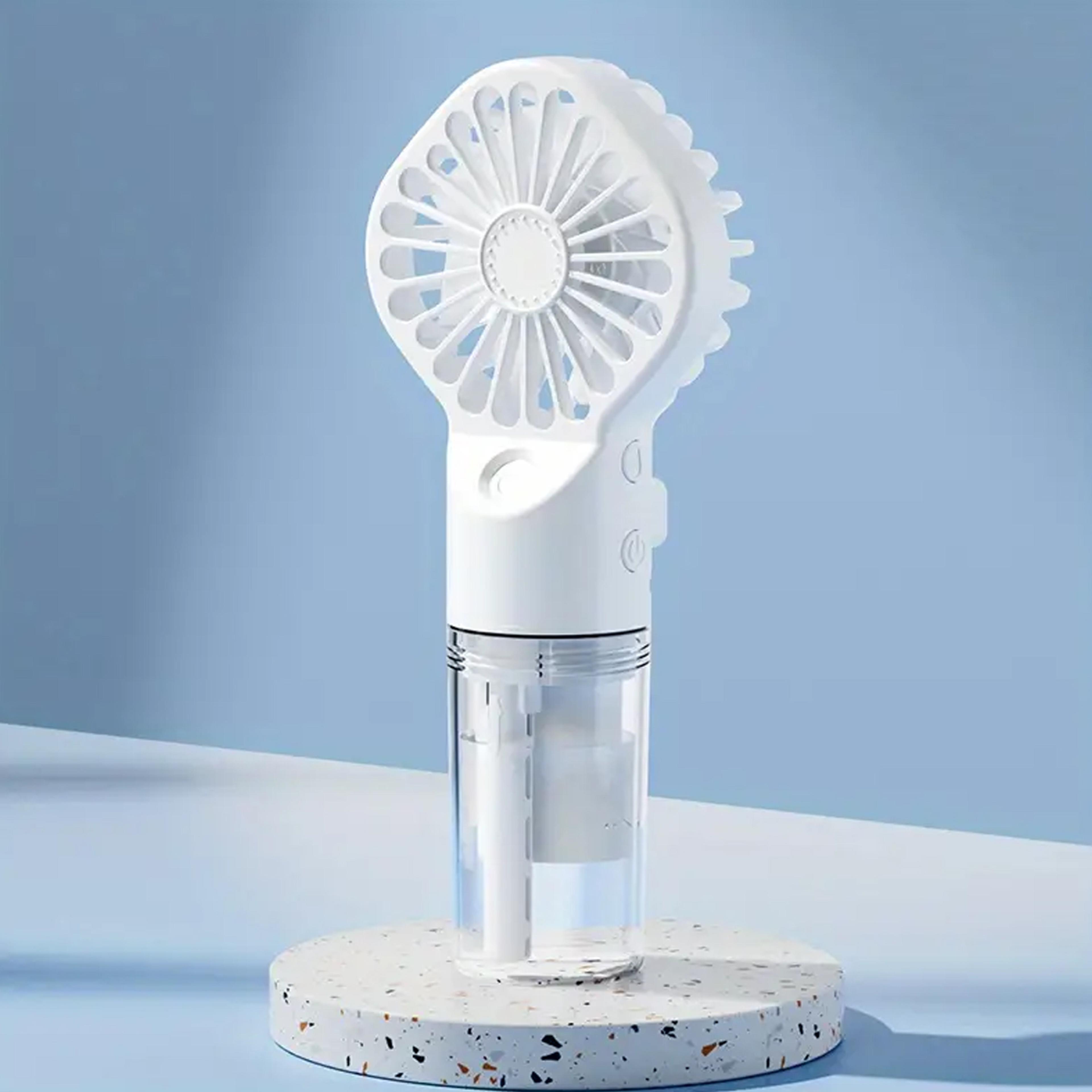 Handheld Mini Fan Portable Mist Cooler Rechargeable USB Fan With Cooling Spray Humidifier 0