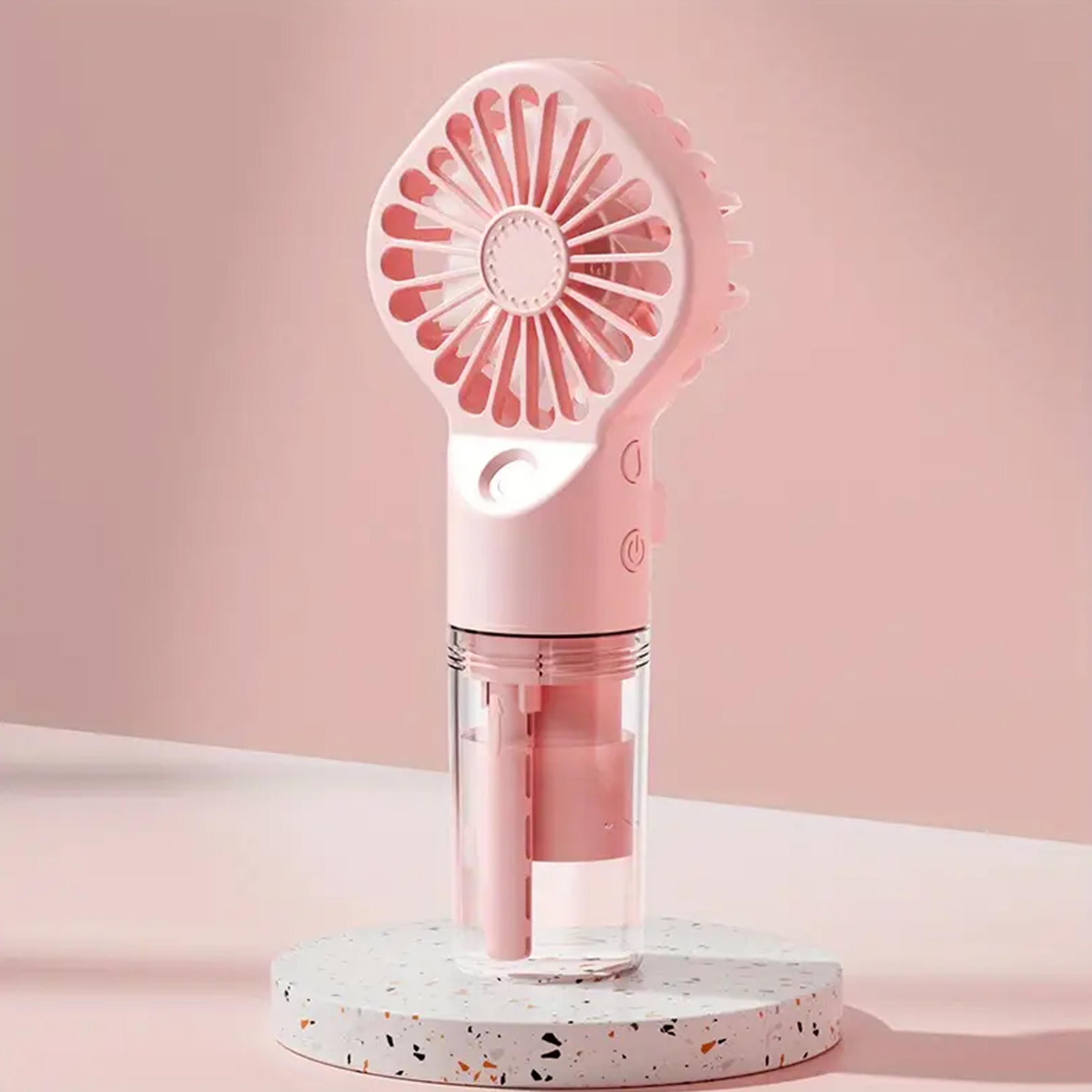 Handheld Mini Fan Portable Mist Cooler Rechargeable USB Fan With Cooling Spray Humidifier 2