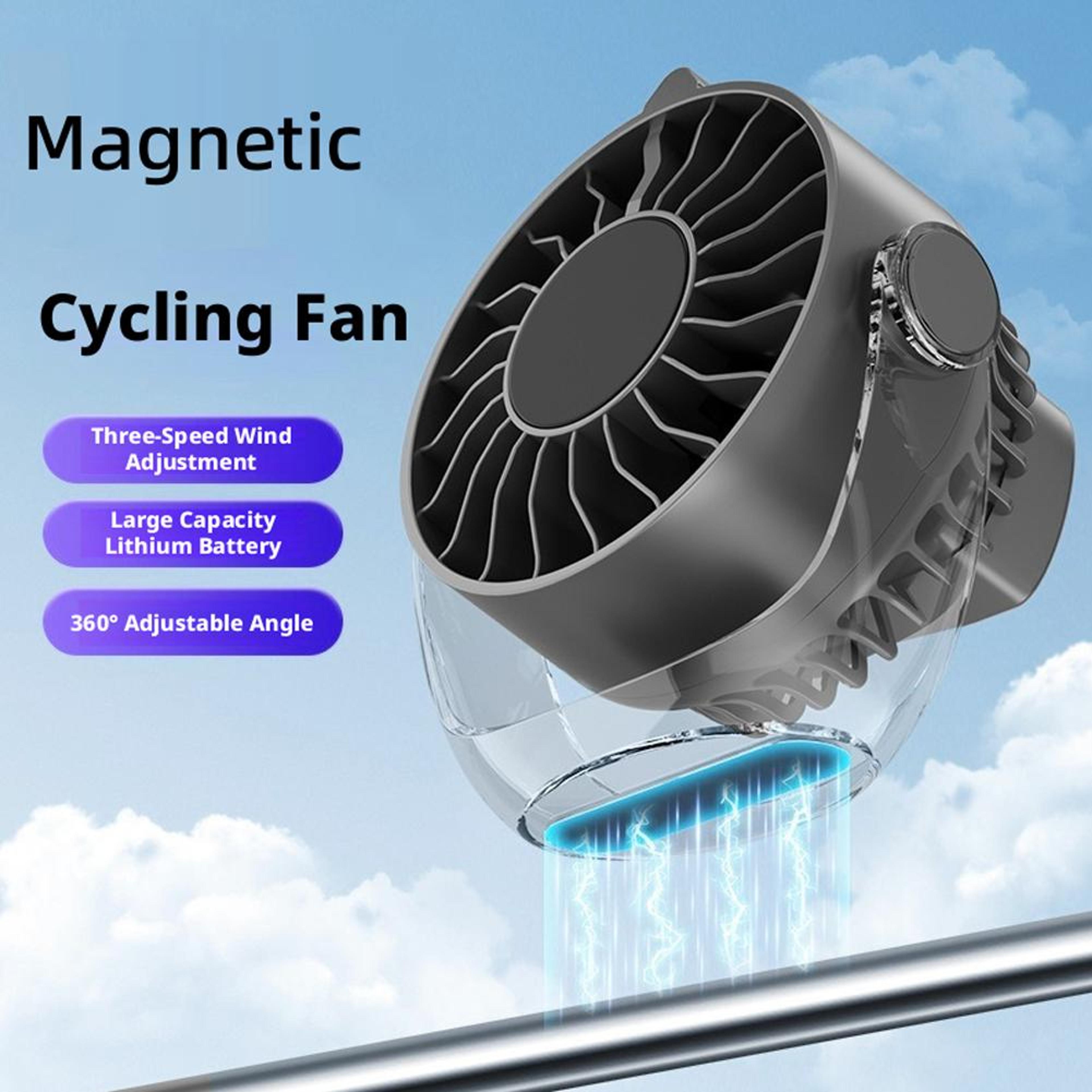 Portable Magnetic Desktop Fan USB Rechargeable Mini Quiet Fan 5