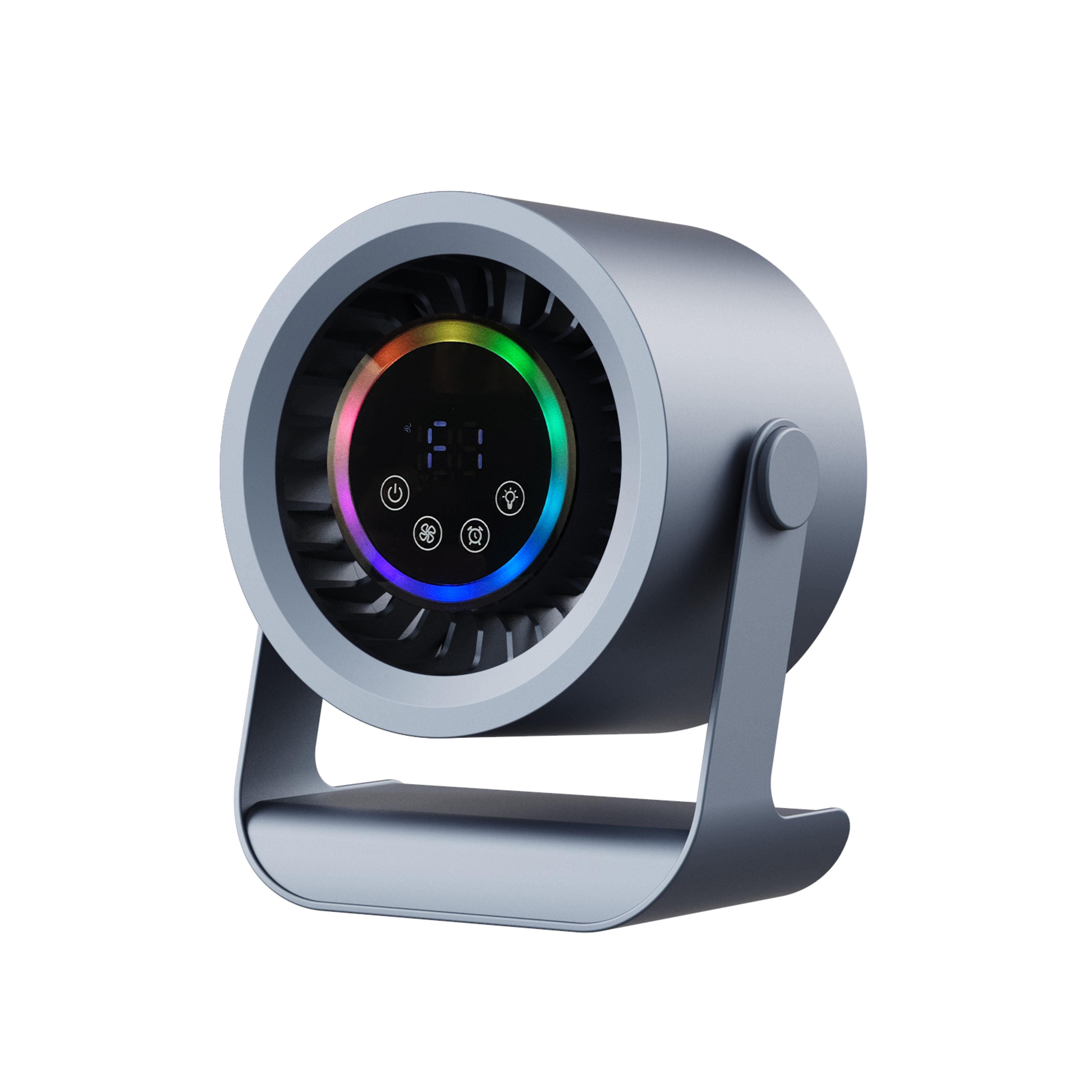 High Velocity Rechargeable Desktop Fan With LED Touch Control 0
