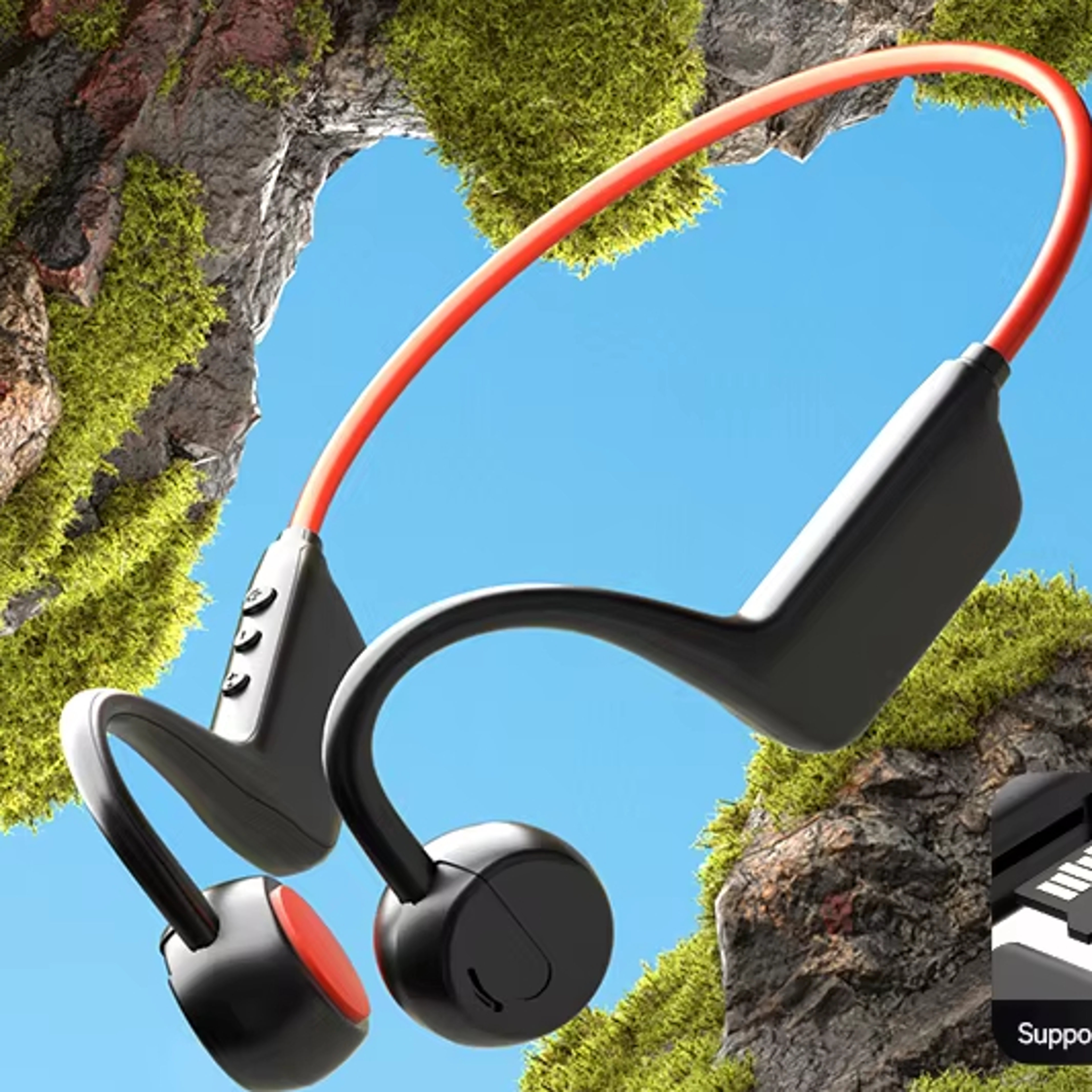 bone conduction headphones waterproof bluetooth 5.4 sports headset for swimming and fitness