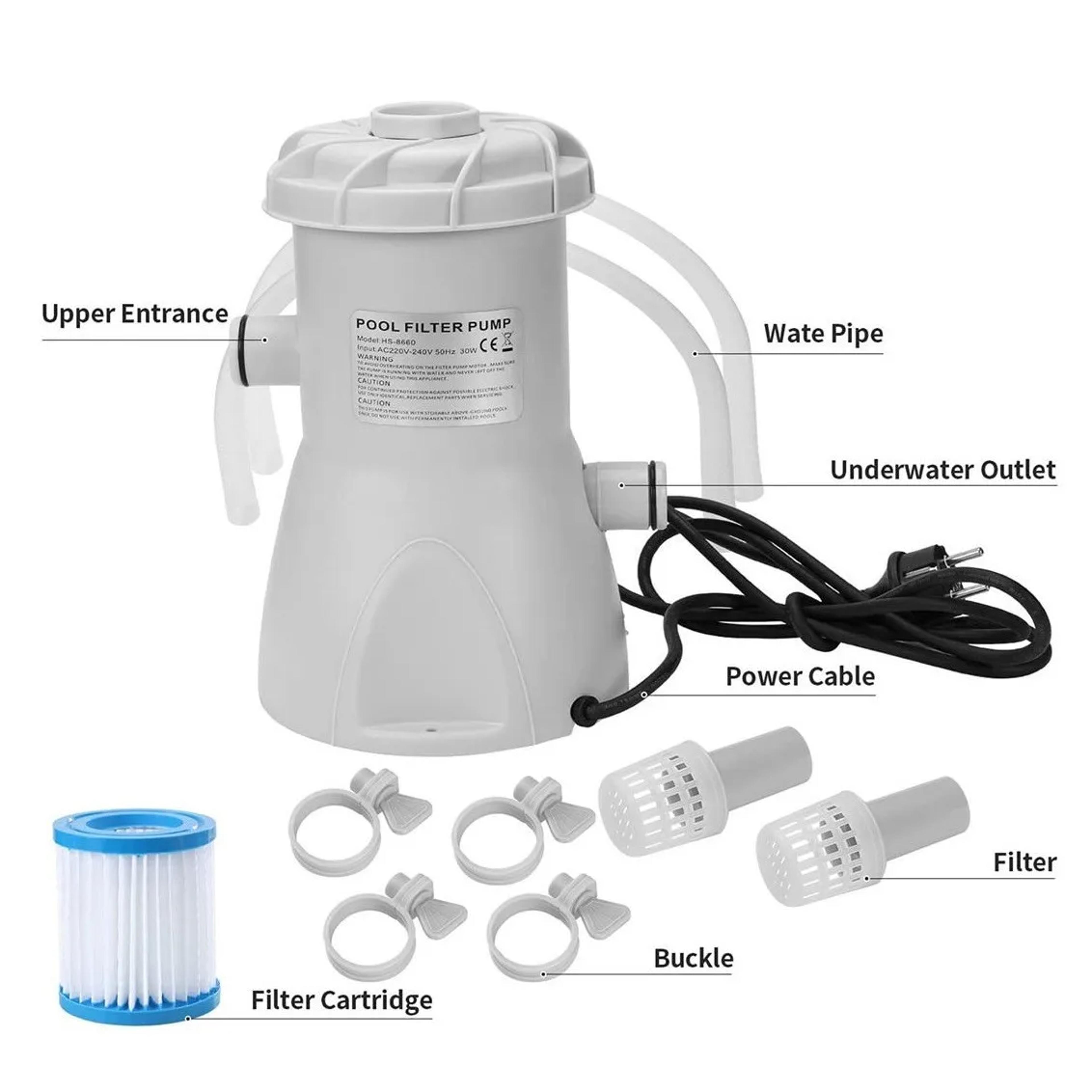 530 Gallon Pool Water Filter Cleaning Pump For Clearer Pool Maintenance 5