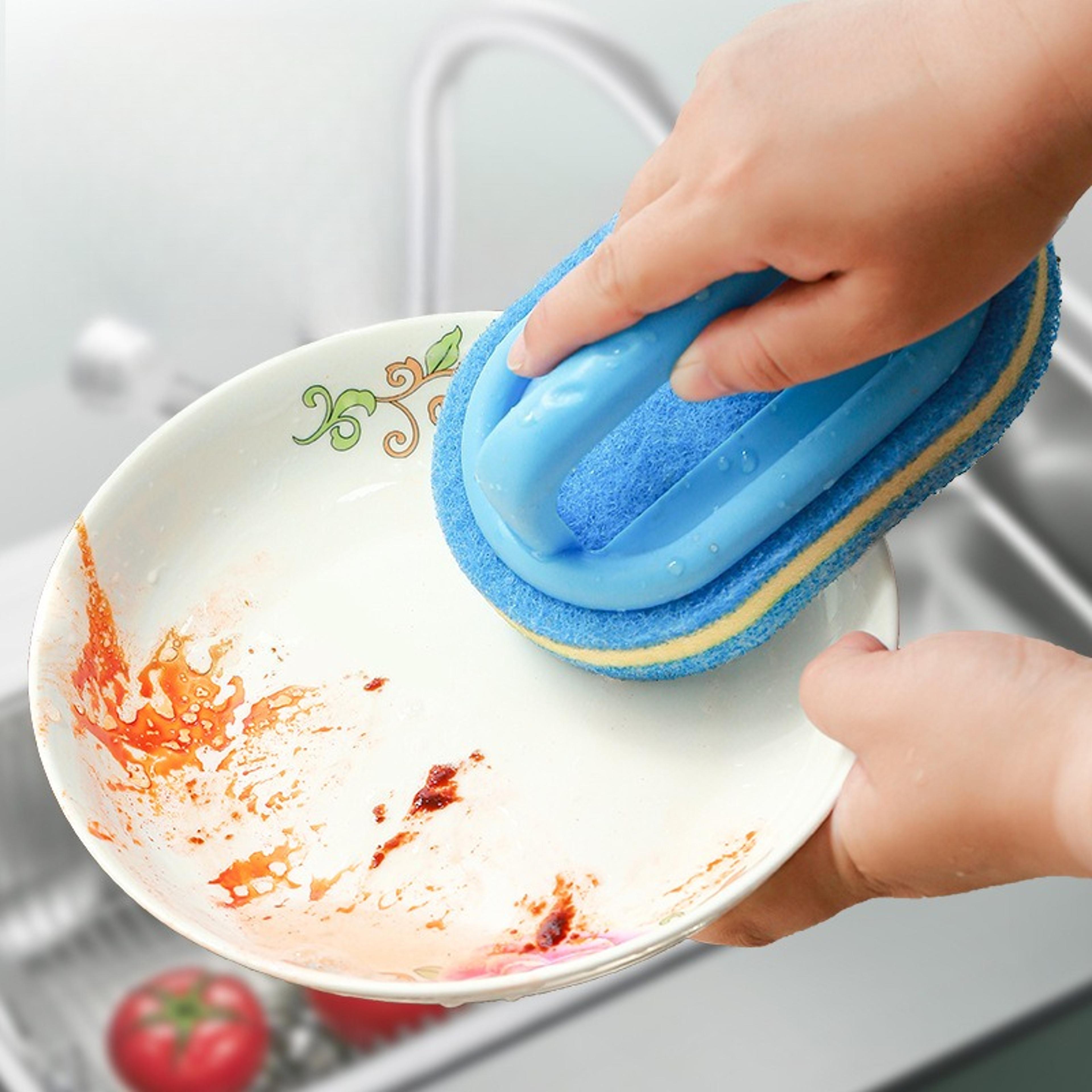 SparkGrip Scrub Brush With Handle For Kitchen And Bathroom Cleaning 1