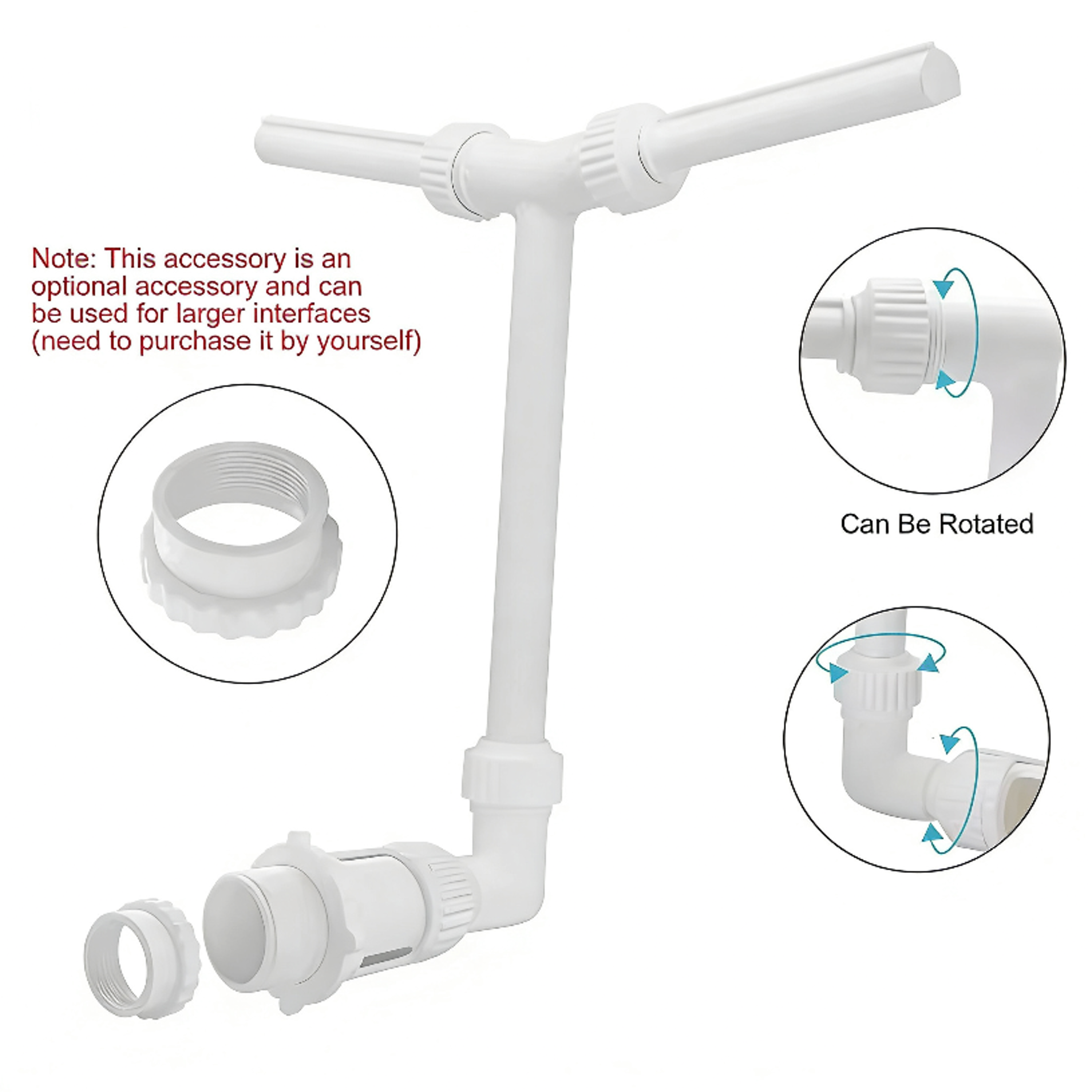 Dual Spray Pool Fountain Adjustable Pool Waterfall Sprinkler For Above Ground  Inground Pools 4