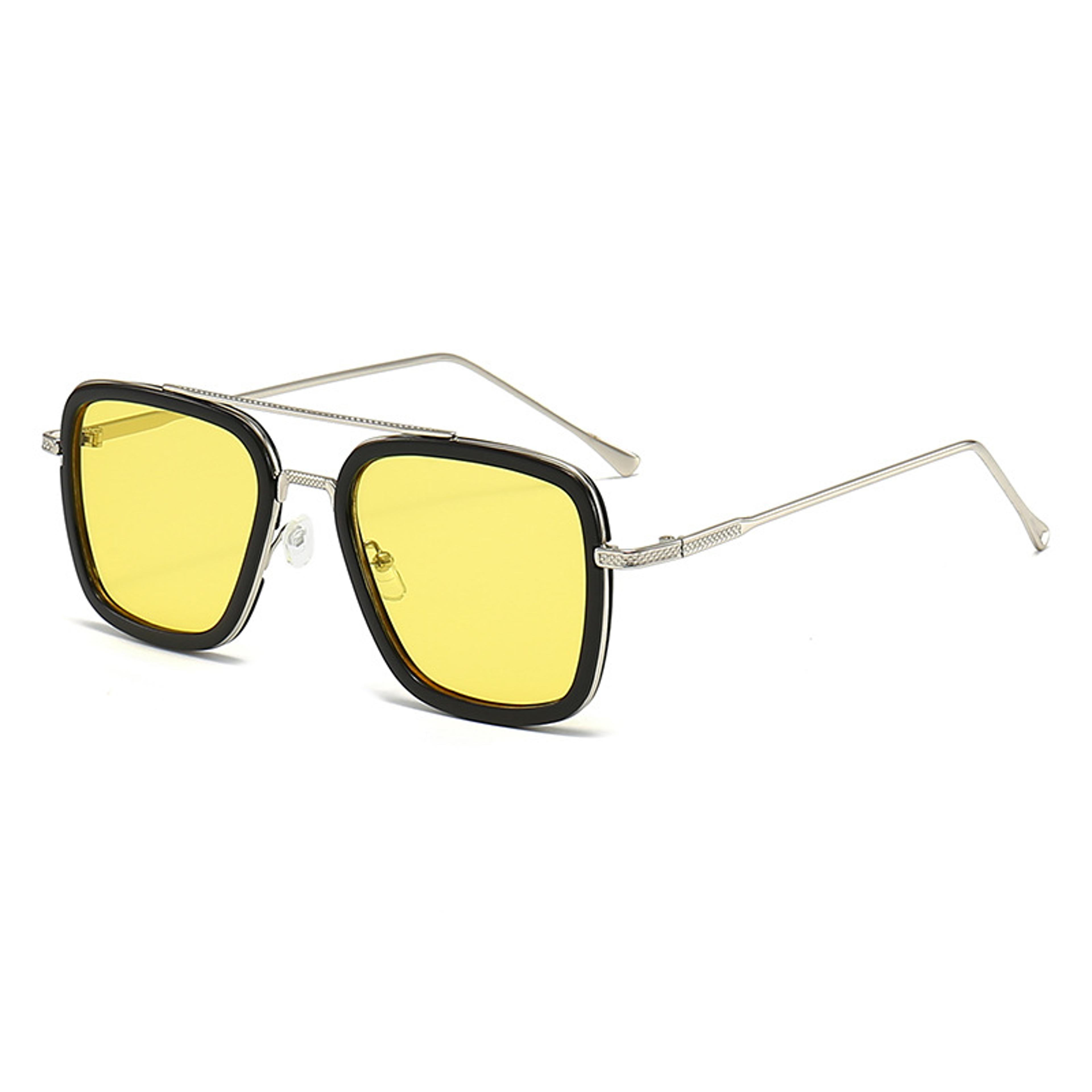 Vintage Square Metal Frame Sunglasses For Women And Men 4