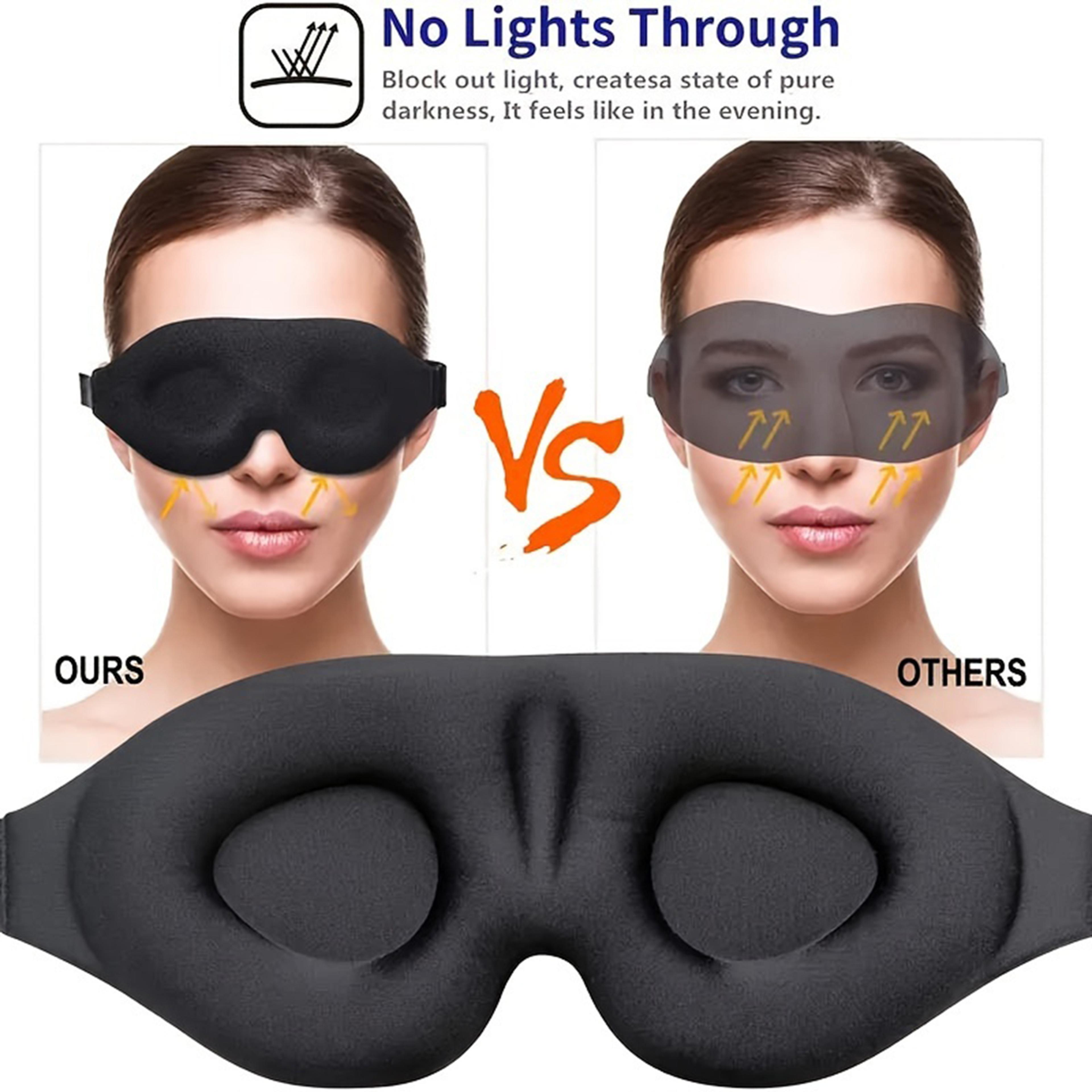 3D Sleep Mask For Sleeping Blackout Eye Mask With Contoured Cups For Travel  Night Rest 3