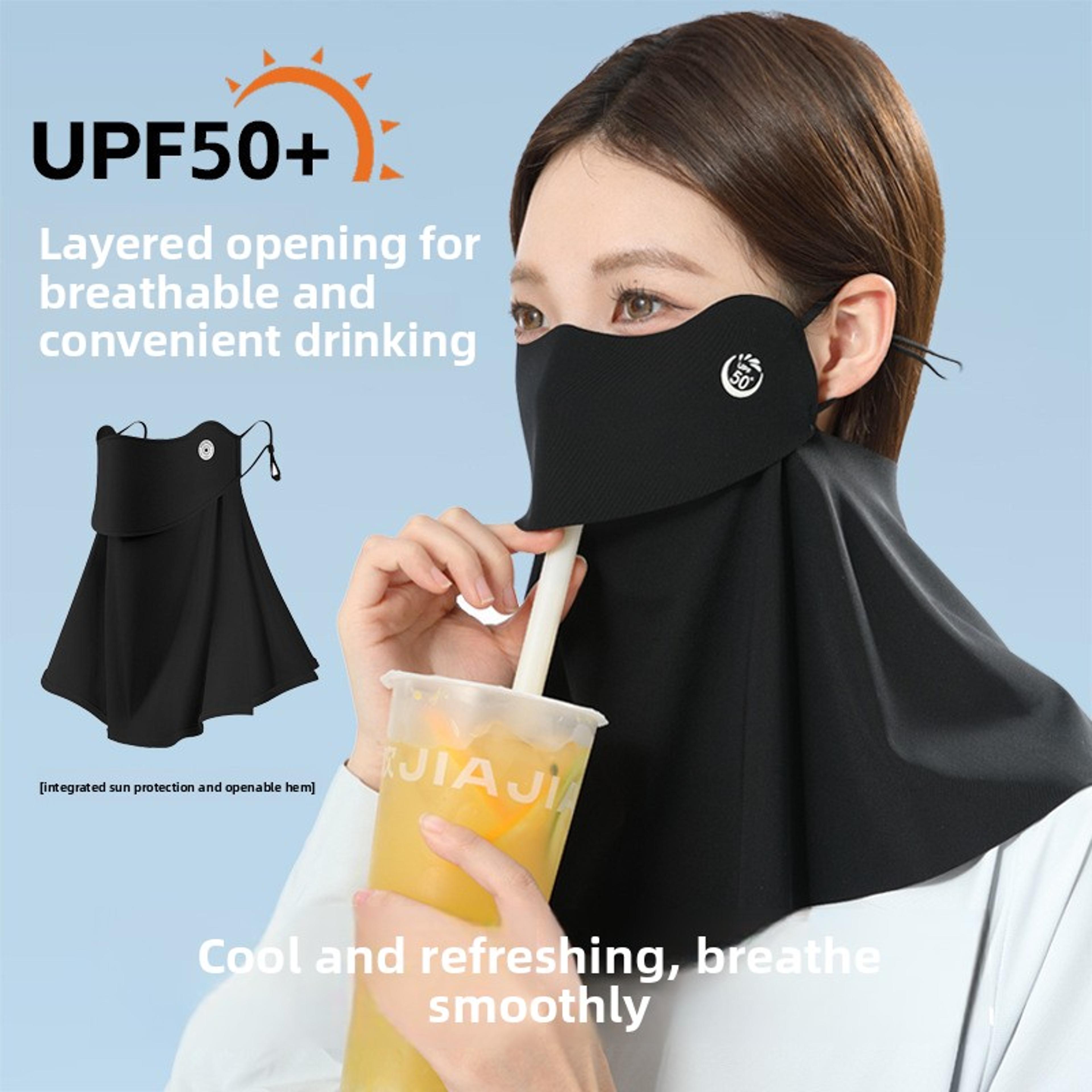 Cooling UV Protection Face Mask With Ice Silk Neck Cover For Cycling  Outdoor Activities 2