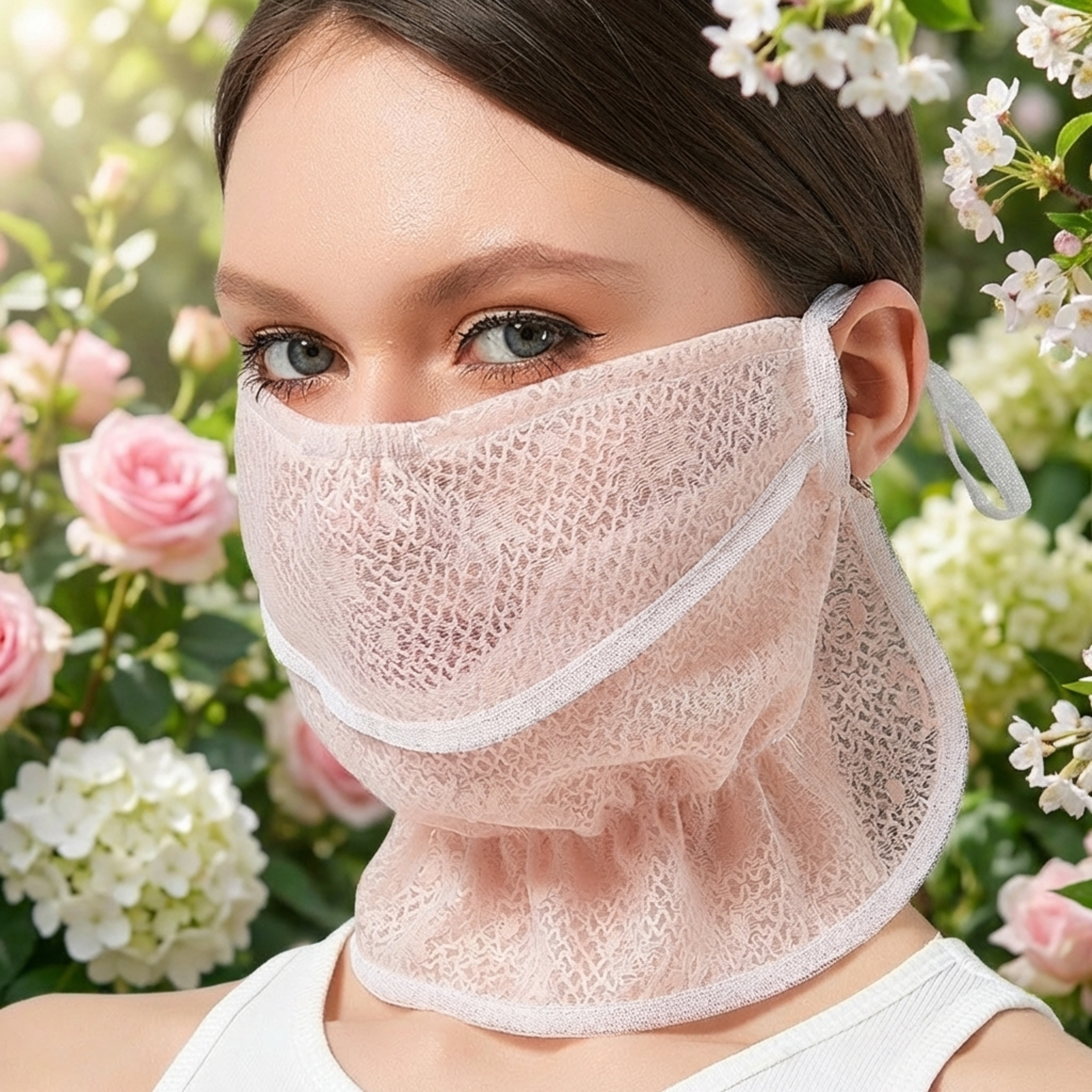 Summer UV Face Mask With Neck Protection Breathable Sun Protection Face Cover 0