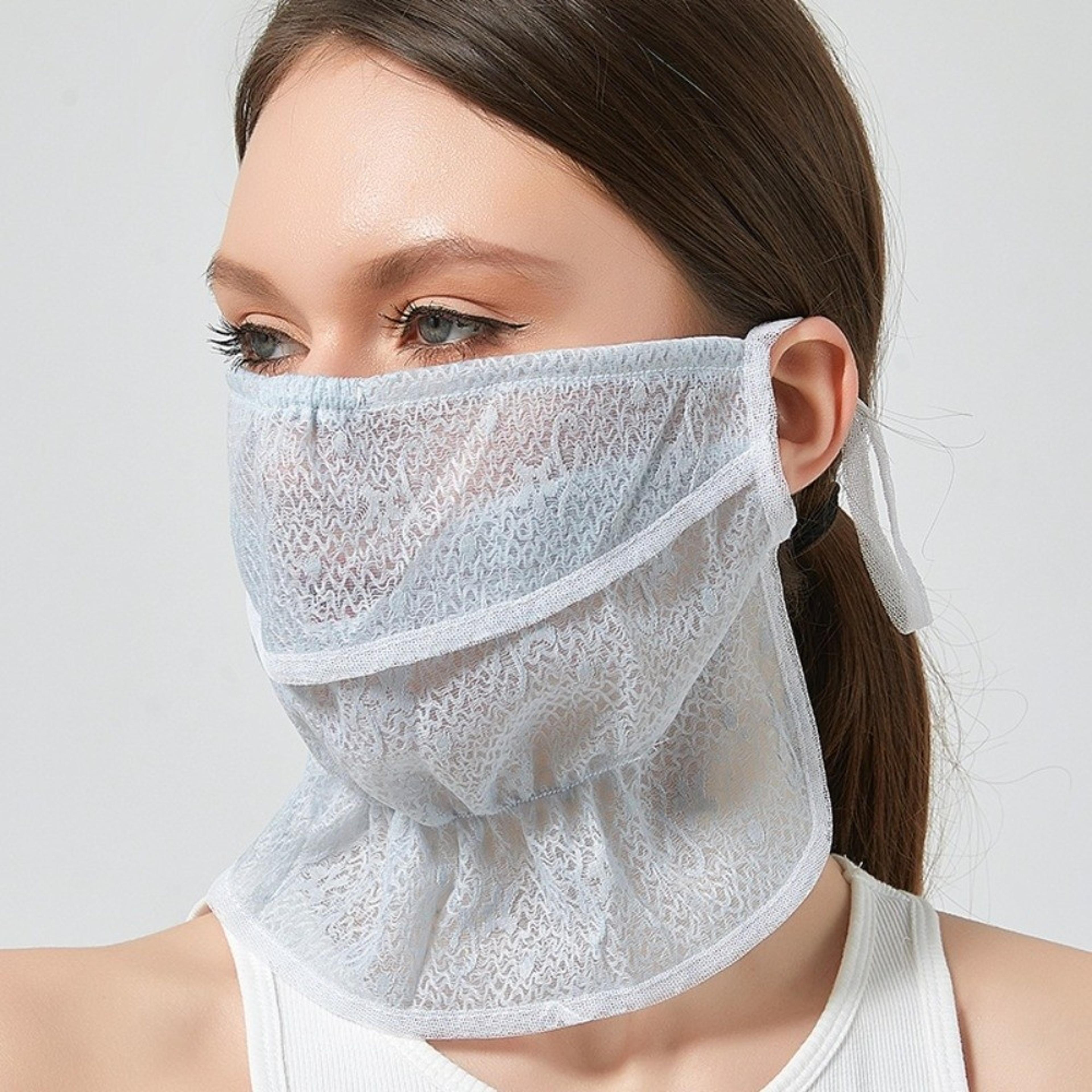 Summer UV Face Mask With Neck Protection Breathable Sun Protection Face Cover 6
