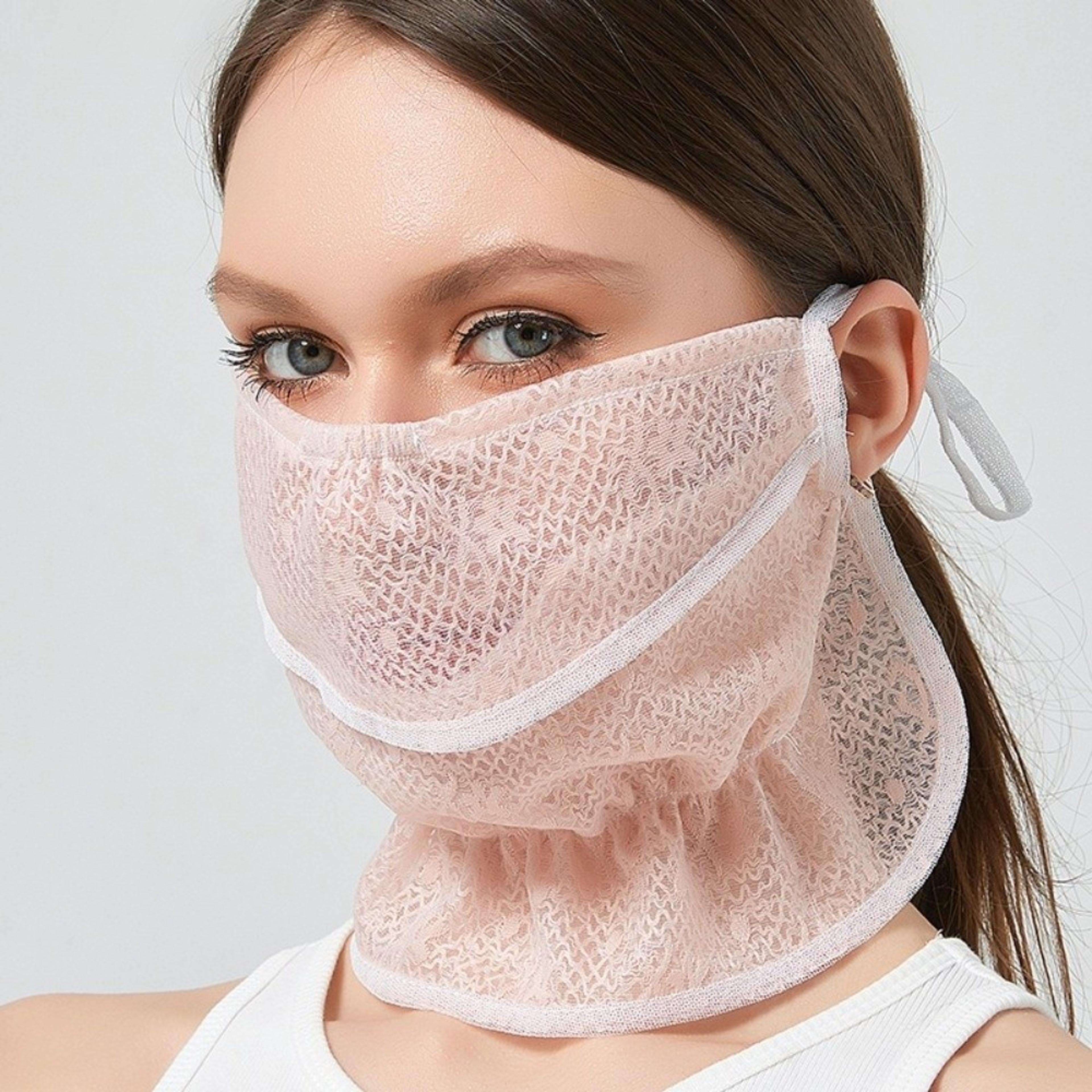 Summer UV Face Mask With Neck Protection Breathable Sun Protection Face Cover 5