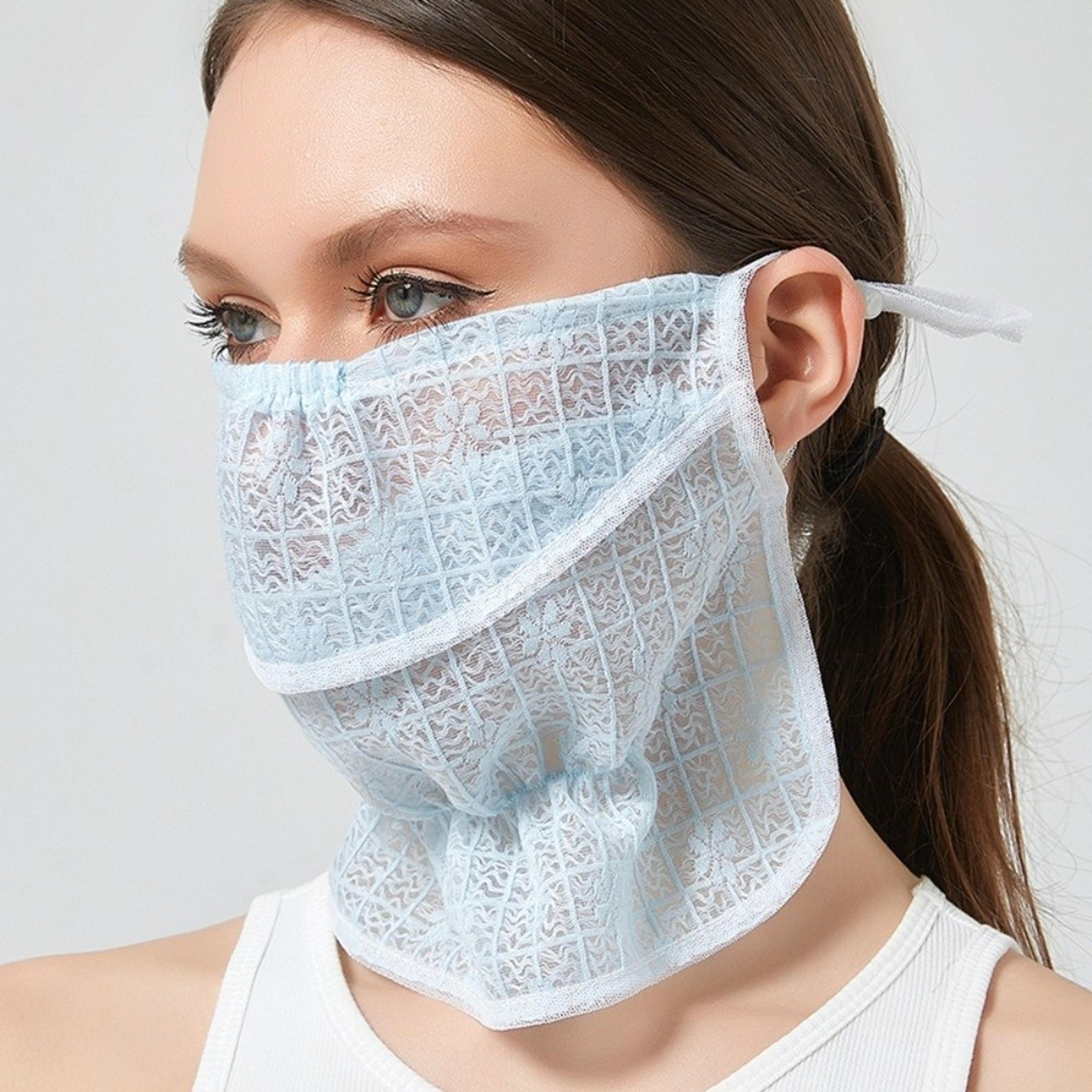 Summer UV Face Mask With Neck Protection Breathable Sun Protection Face Cover 8