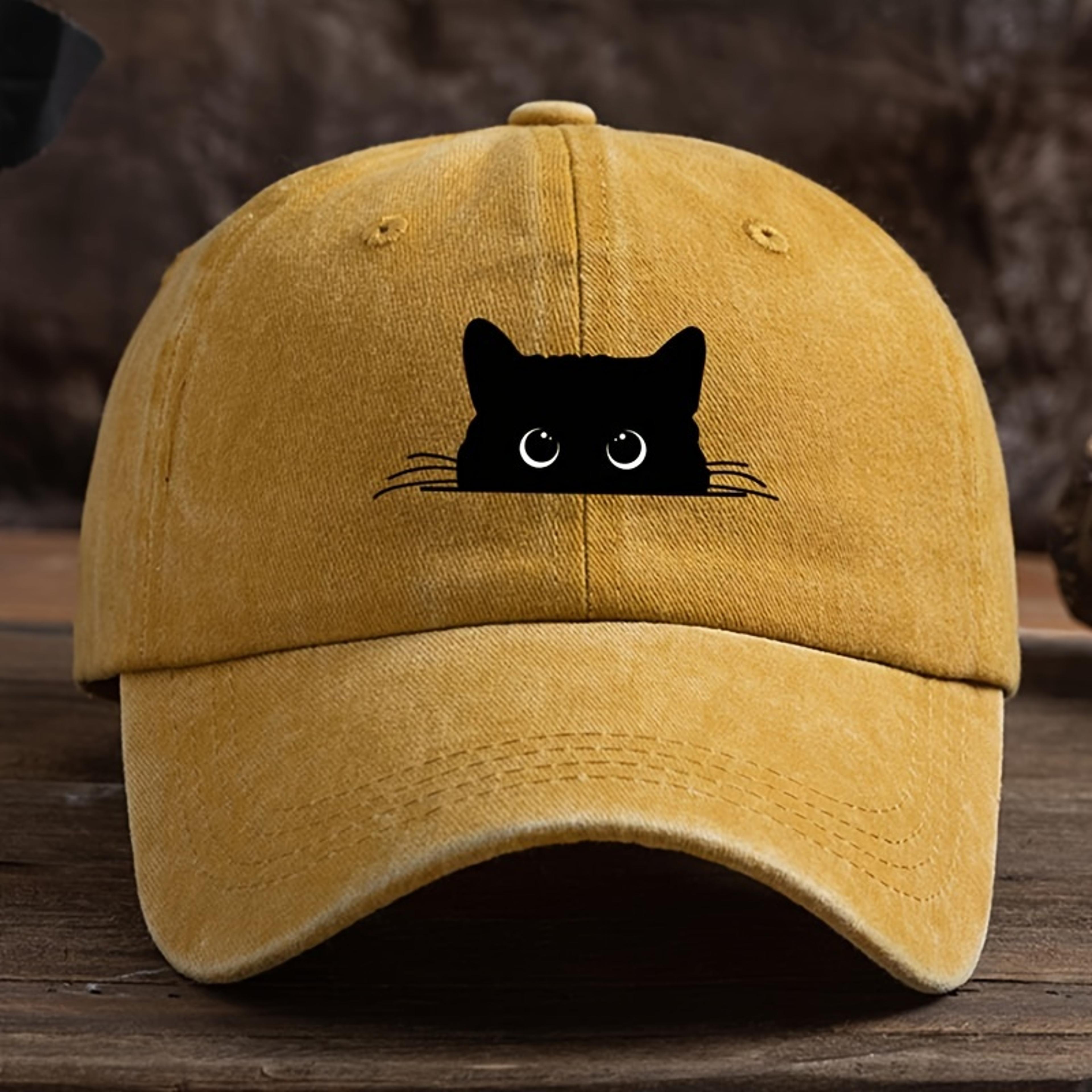 Cute Cat Baseball Cap Adjustable Unisex Sun Shade Hat For Travel  Everyday Wear 6