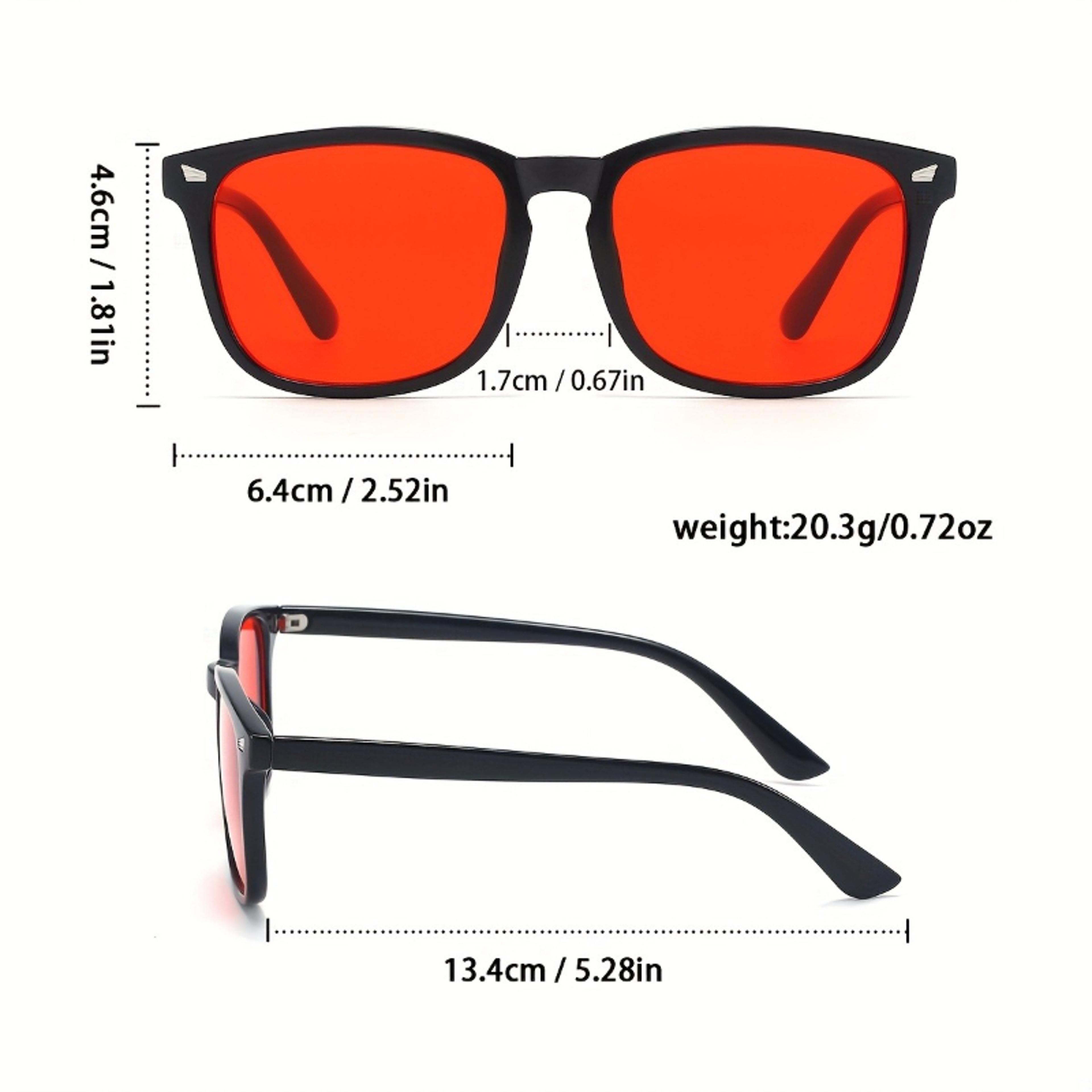 Classic Red Lens Blue Light Blocking Sleep Glasses 3