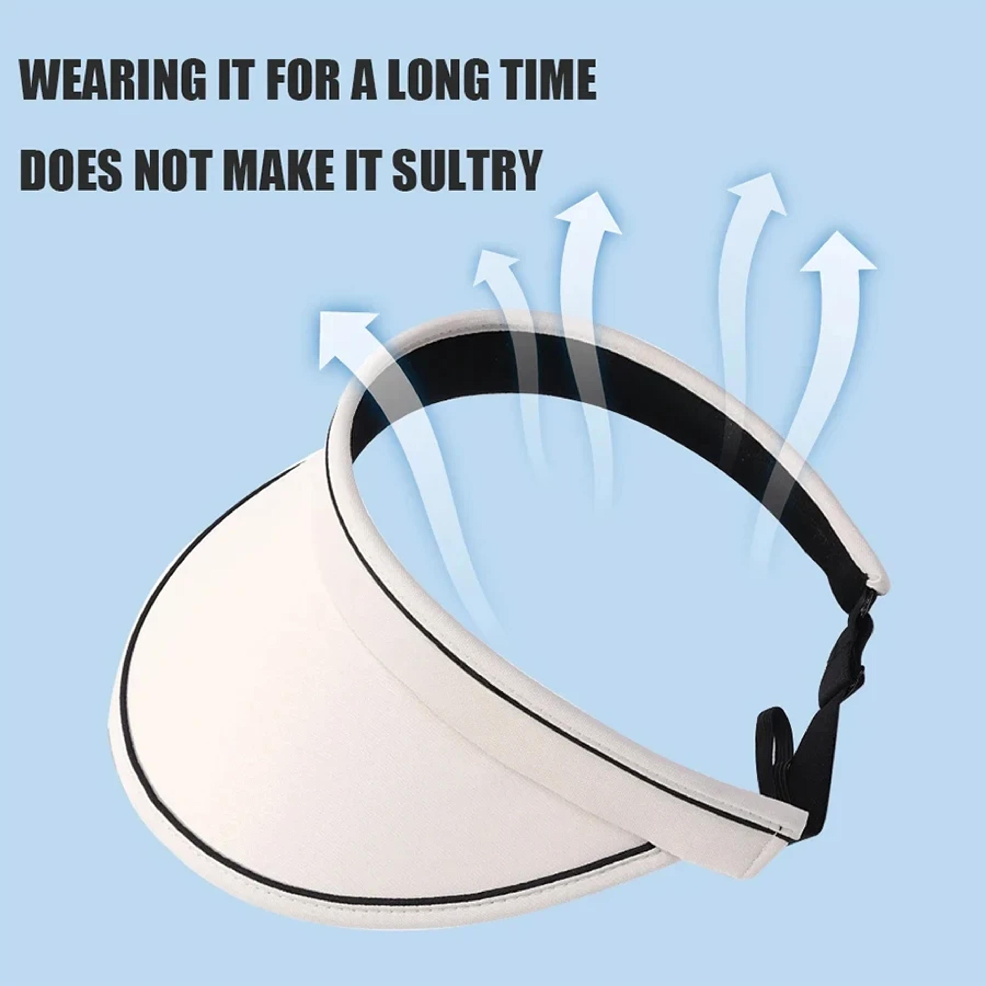 Womens Wide Brim Visor Hat With UV Protection Foldable Beach Sun Cap 3