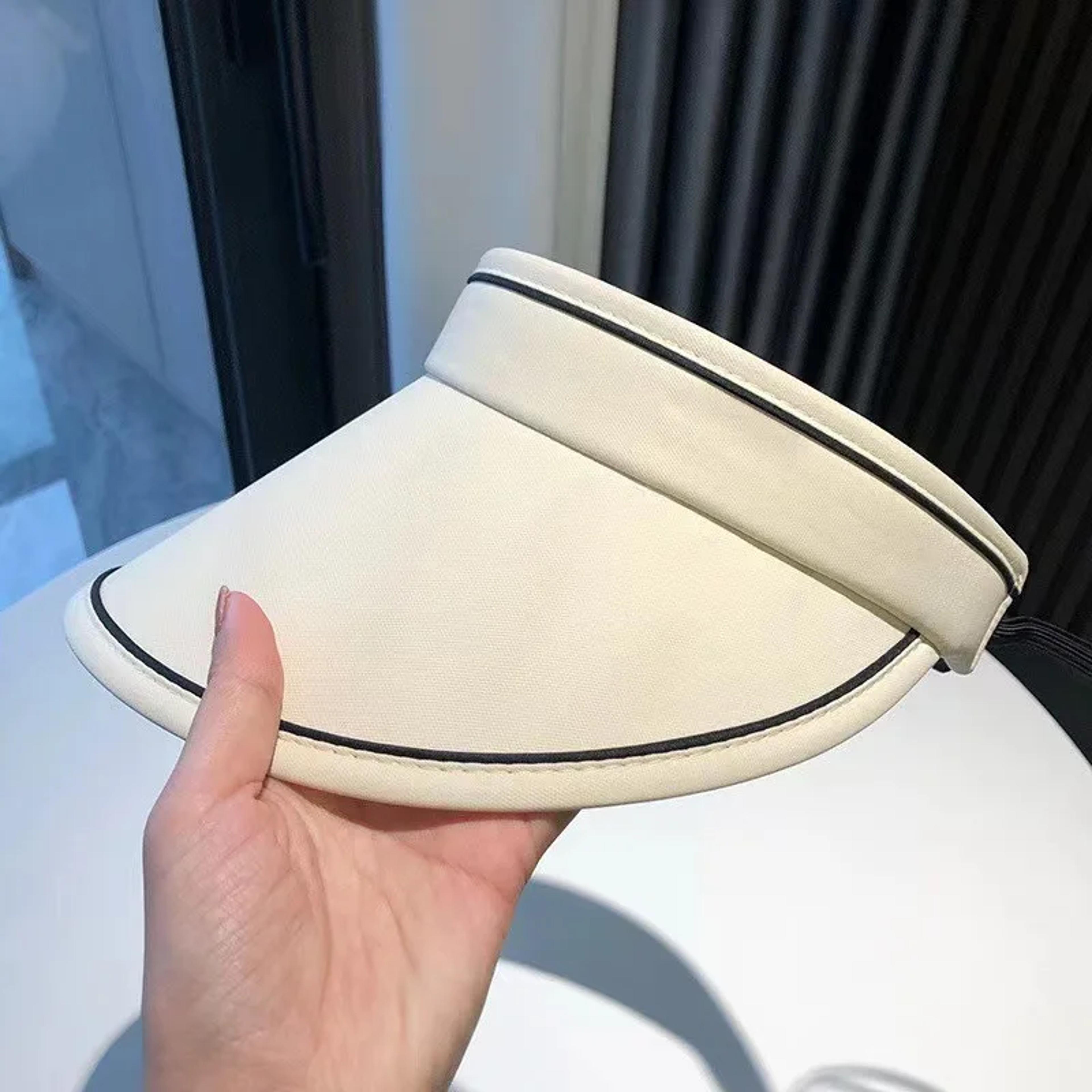 Womens Wide Brim Visor Hat With UV Protection Foldable Beach Sun Cap 4