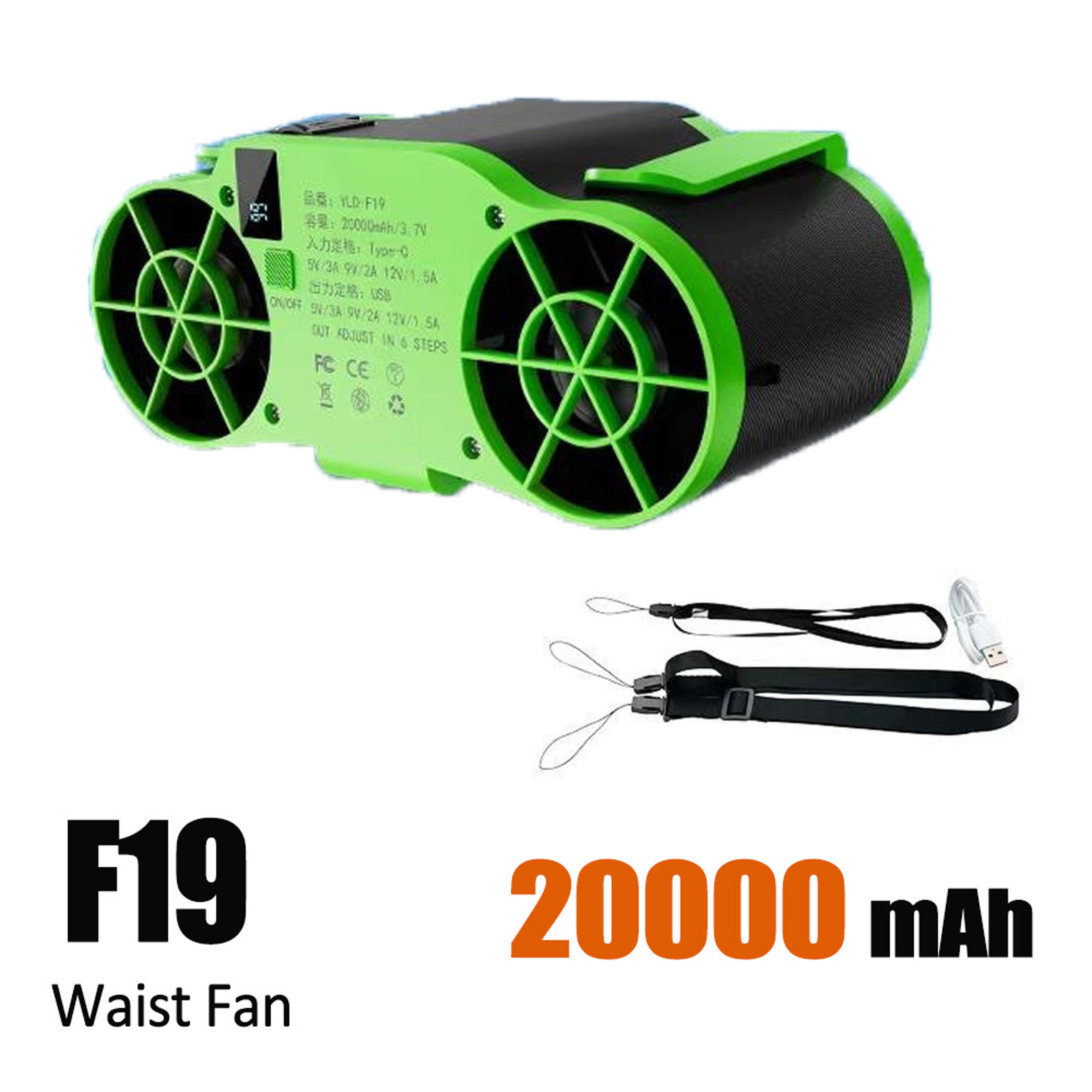 ArcticFlow Rechargeable Waist Clip Fan 7 Speed Wearable Personal Cooling Fan 6