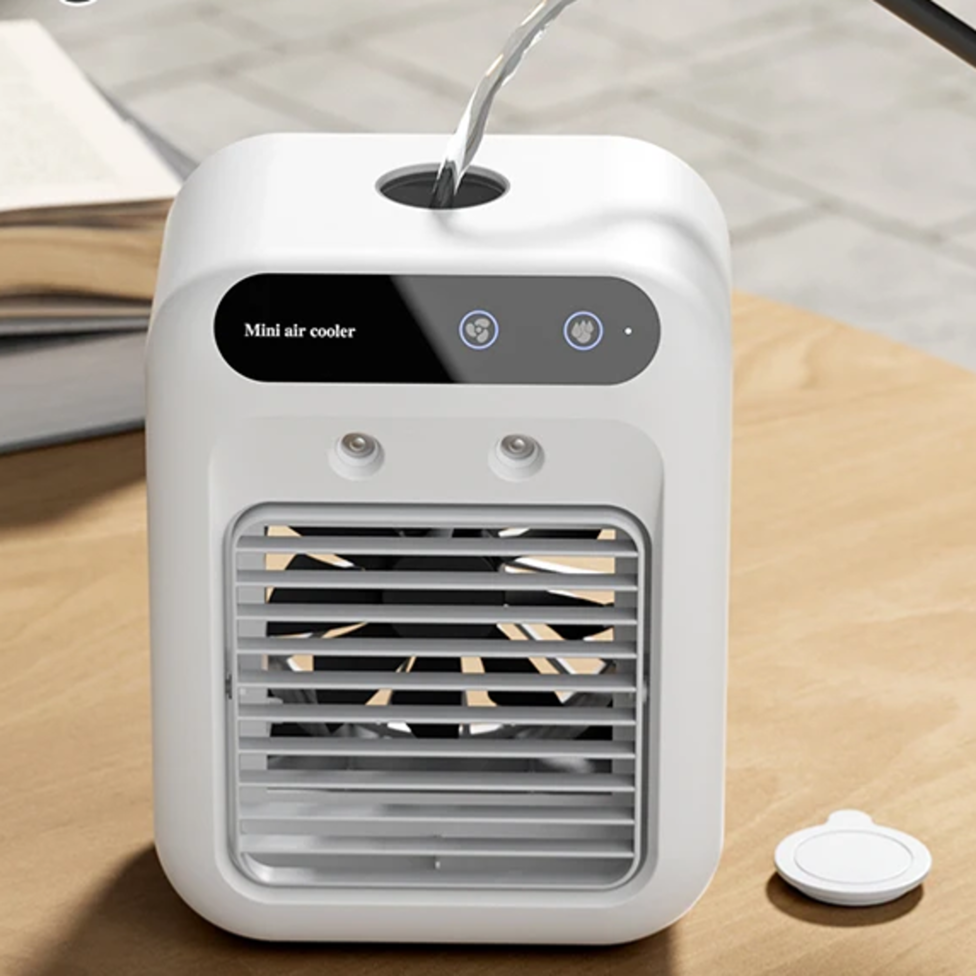 portable air conditioner fan usb rechargeable mini air cooler with humidifier for home & office